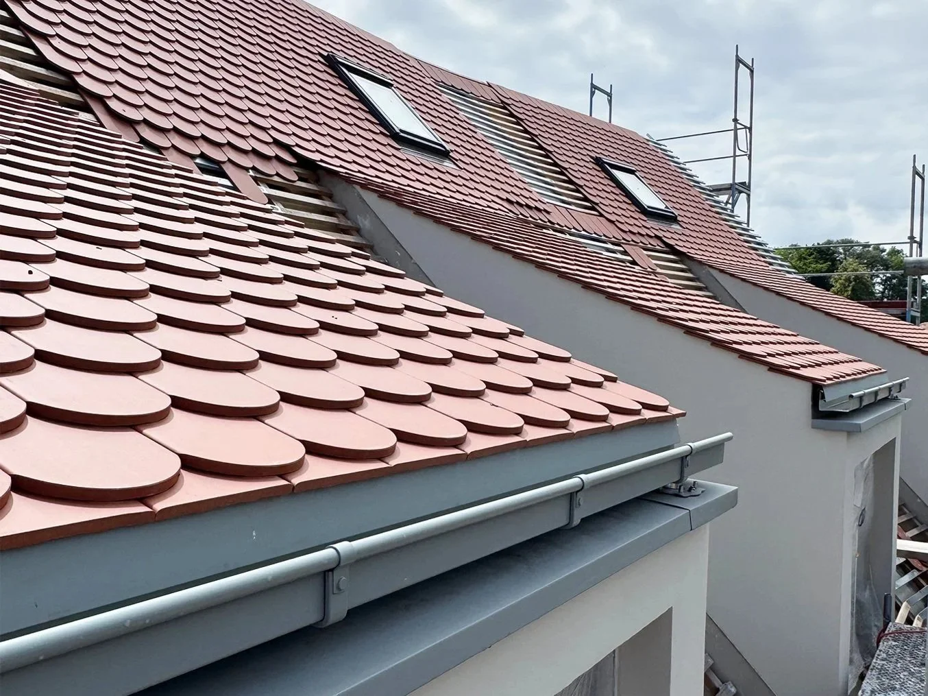 Dachaufbau in Arbeit