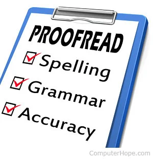 Proof-reading and copy-editing services