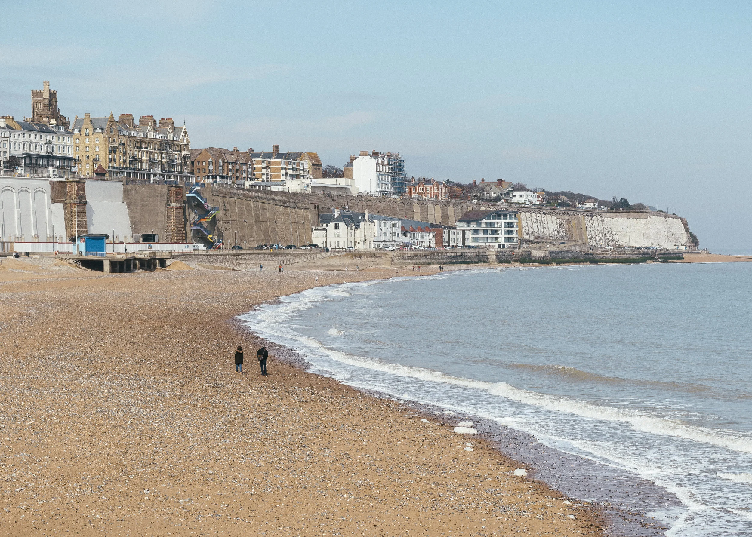 The beautiful curved beach