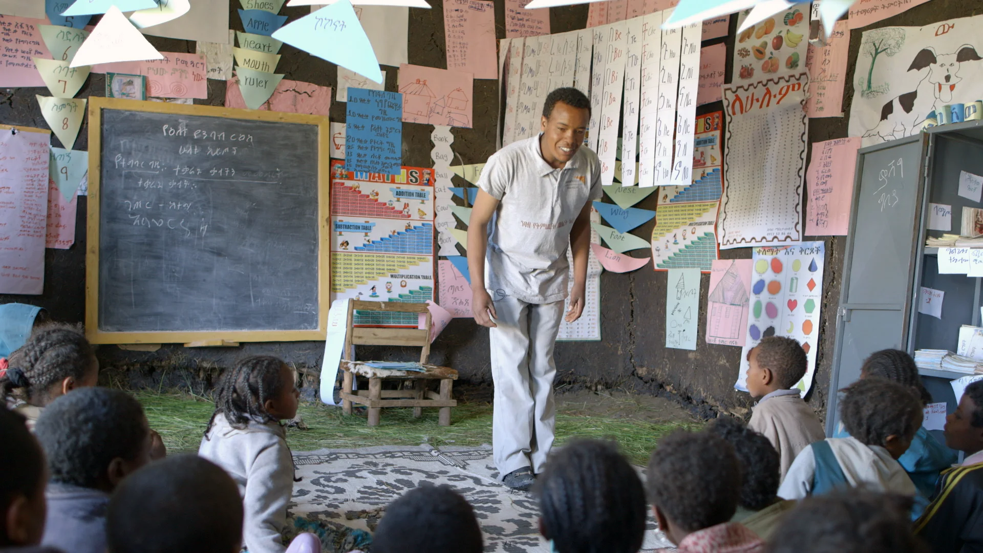 Belihu leading reading camp (Photo credit: Max Greenstein / World Vision)