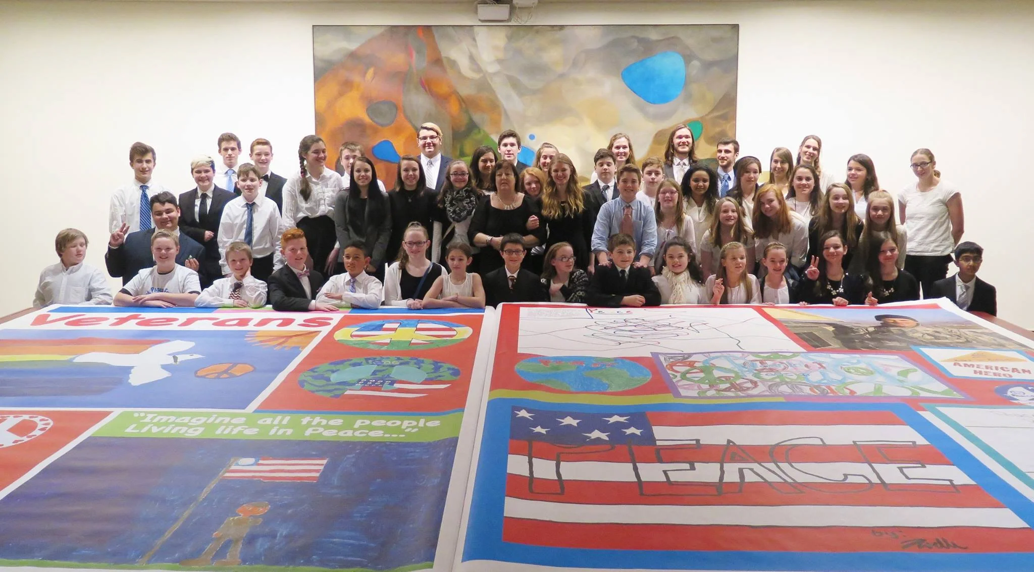 Big book of peace on display at the united Nations