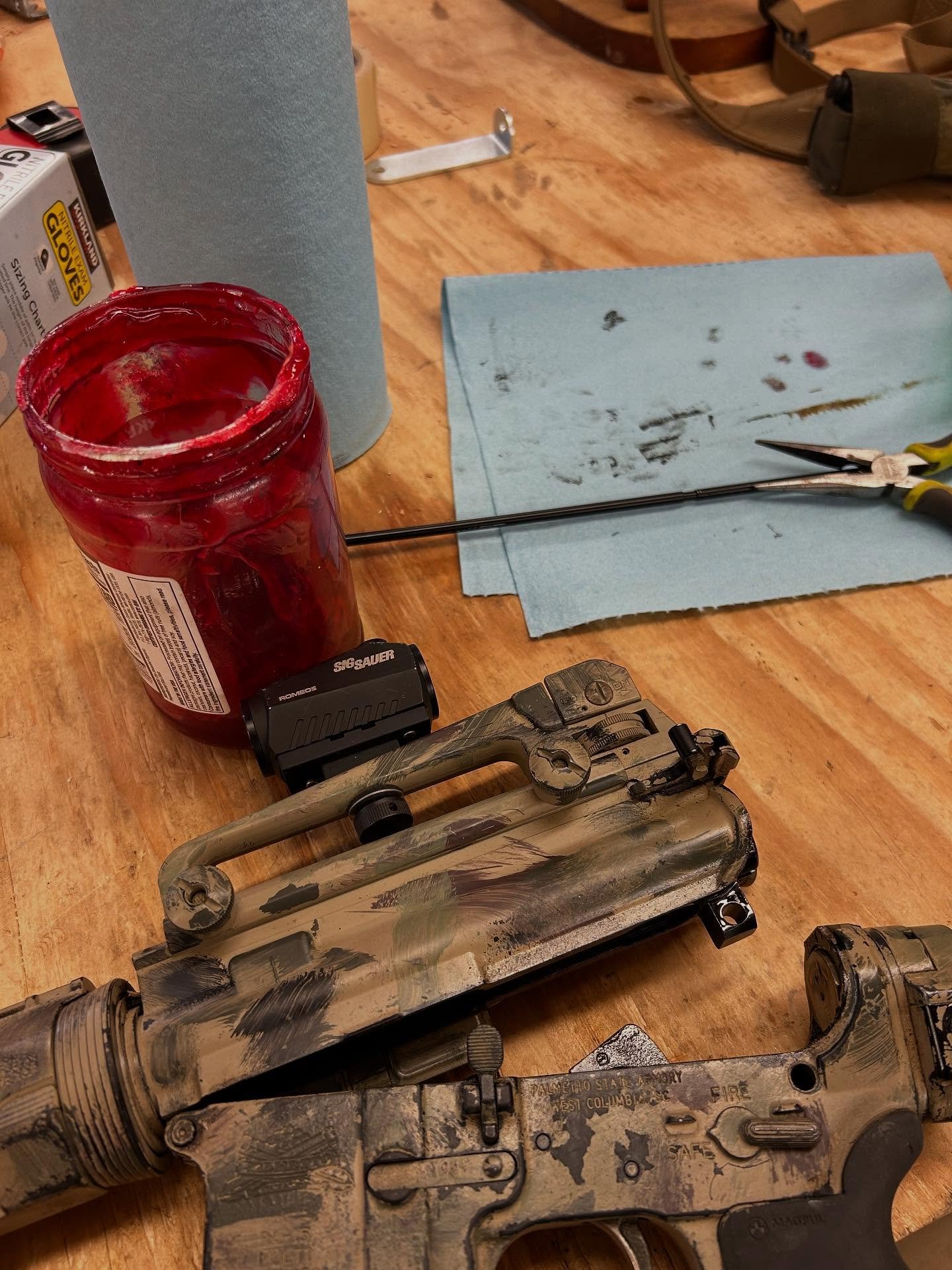 Cleaning time with the Gun Jelly.