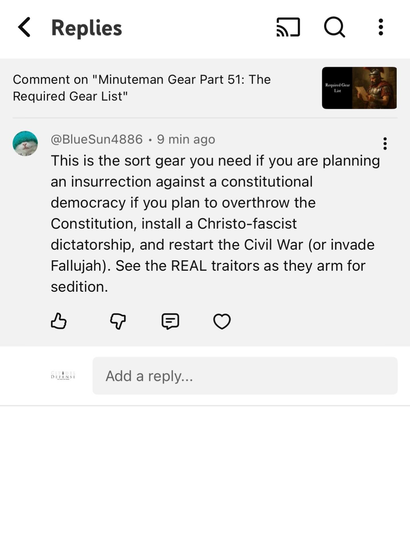 YouTube comment of the day