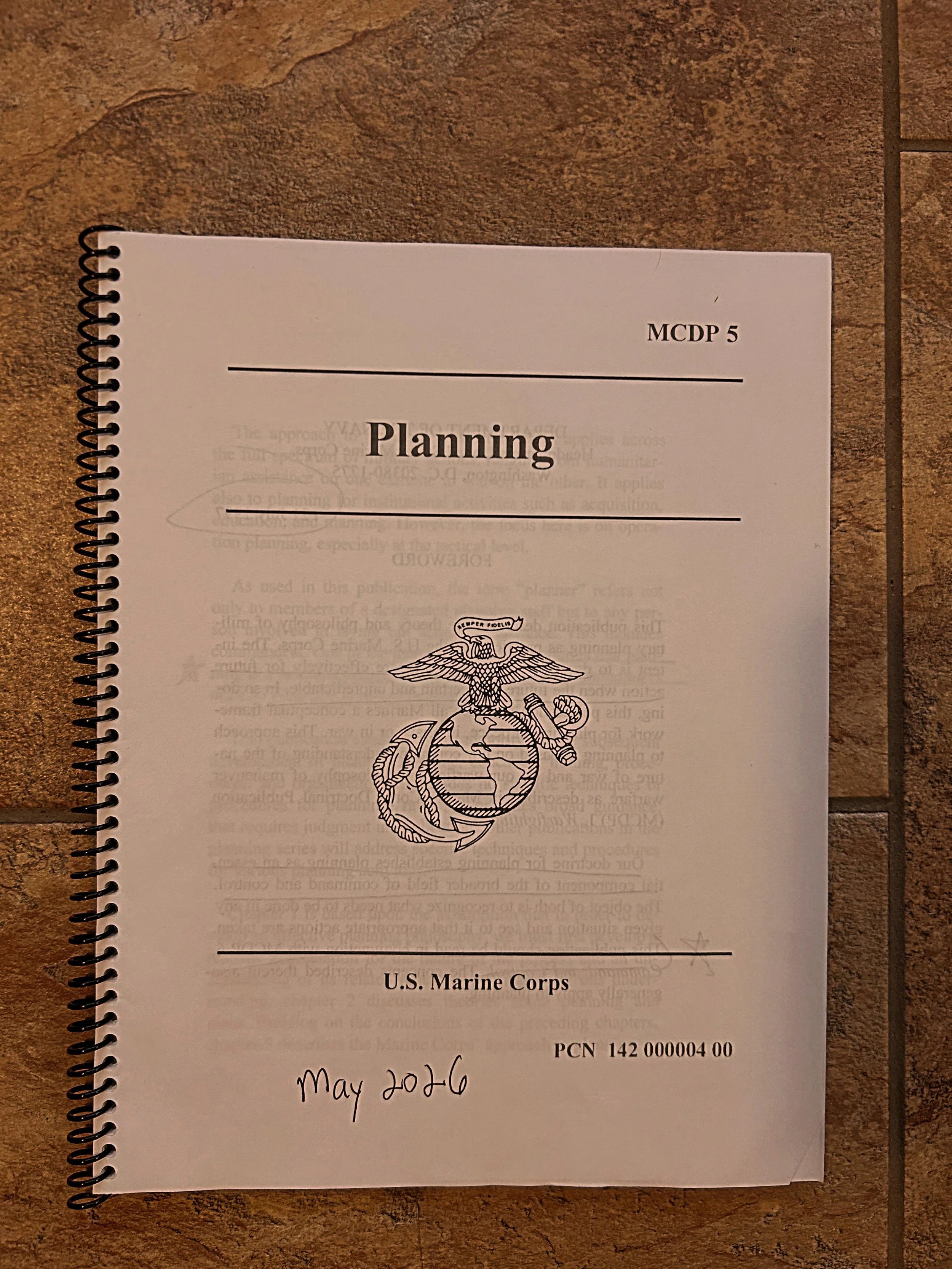 Book Review - MCDP 5 &ldquo;Planning&rdquo;

Full video on my YouTube. This is the first marine manual that I have read that I was &ldquo;meh&rdquo; on. By and large the Marines write excellent manuals.

This manual boils down to &ldquo;keep plans an
