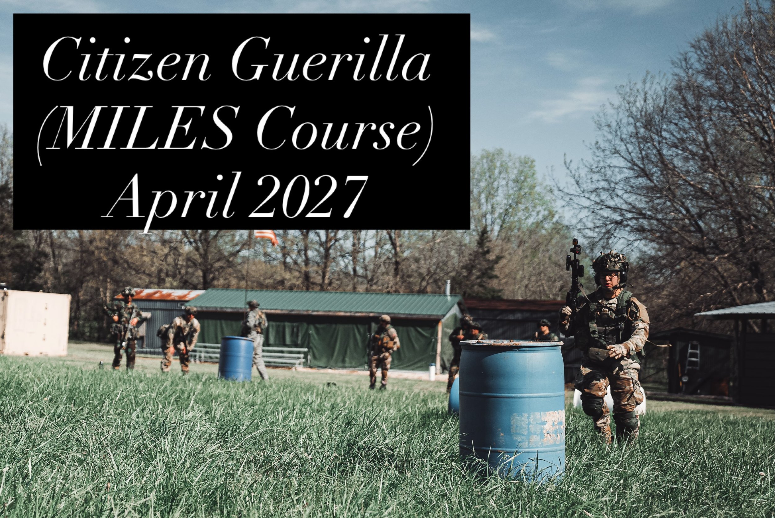 Sign Up On the Citadel Defense Website

Citizen Guerrilla (MILES Course)
$600.00
Class Date: April 23rd to April 25th 2027
Location: Sioux Falls, SD

This is a MILES course that will be taught &ldquo;in the field&rdquo;. The class will step off Frida