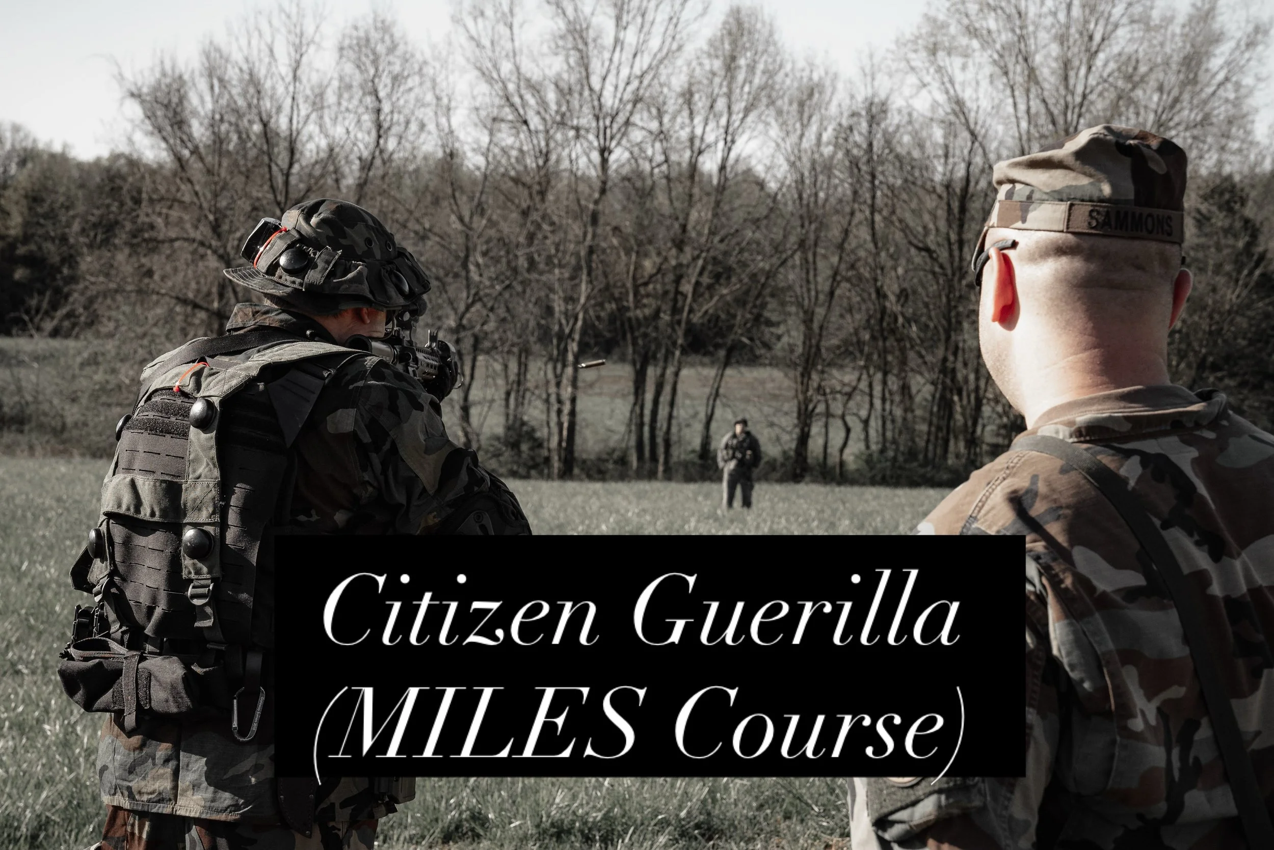 Sign Up On the Citadel Defense Website

Citizen Guerrilla (MILES Course)
$600.00
Class Date: April 23rd to April 25th 2027
Location: Sioux Falls, SD

This is a MILES course that will be taught &ldquo;in the field&rdquo;. The class will step off Frida