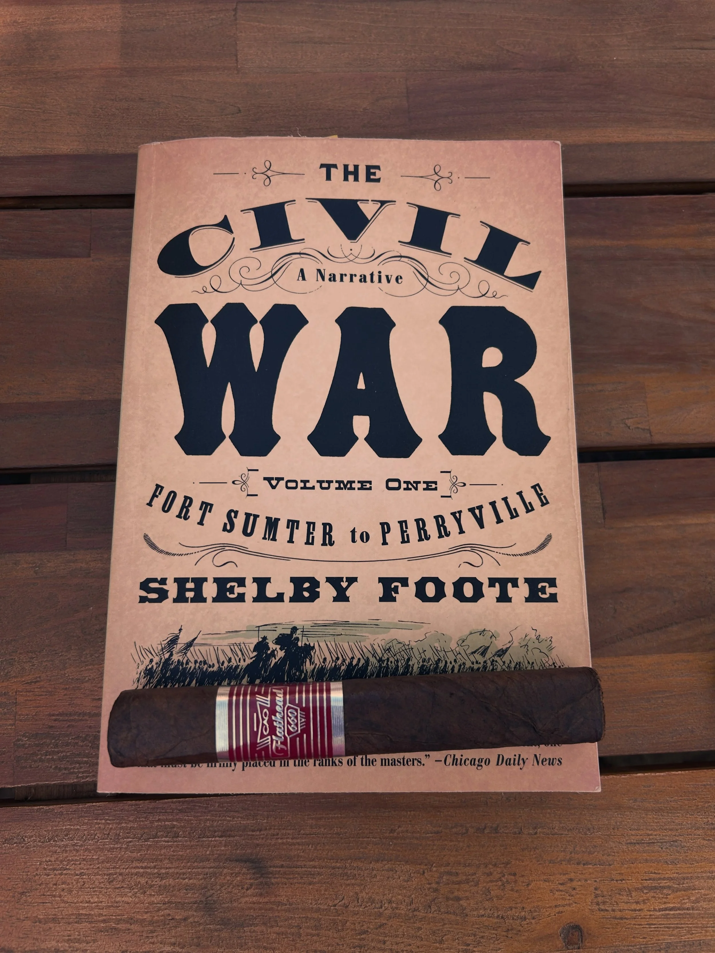 Sunday afternoon.

I am only 100+ pages into this saga but I have very much been enjoying Mr Foote&rsquo;s book(s) in the Civil War. Very well written.