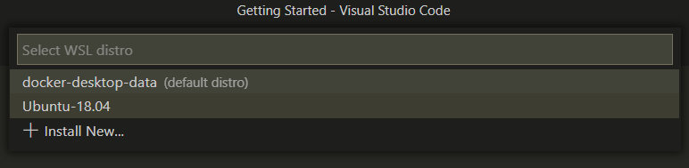 VS Code Ubuntu Window