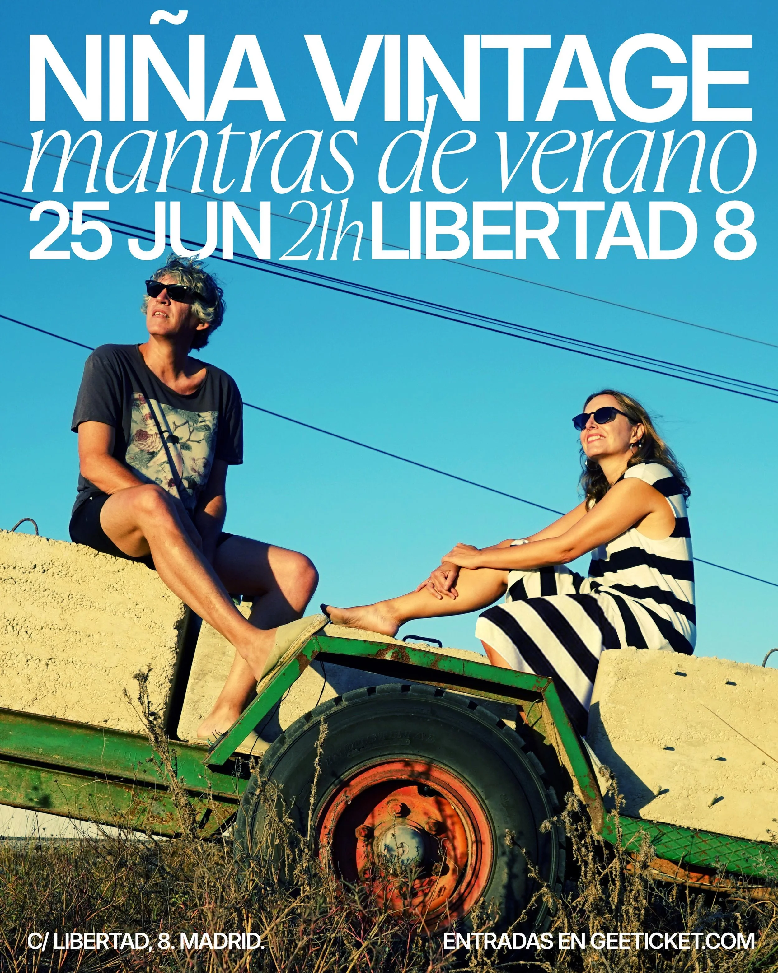 Nos hemos resistido, pero el verano siempre nos puede.

Vuelve el ritual musical con el que Ni&ntilde;a Vintage cierra temporada y recibe el solsticio en el Caf&eacute; Libertad 8 desde hace un par de a&ntilde;os.

Ser&aacute; una noche divertida, ch