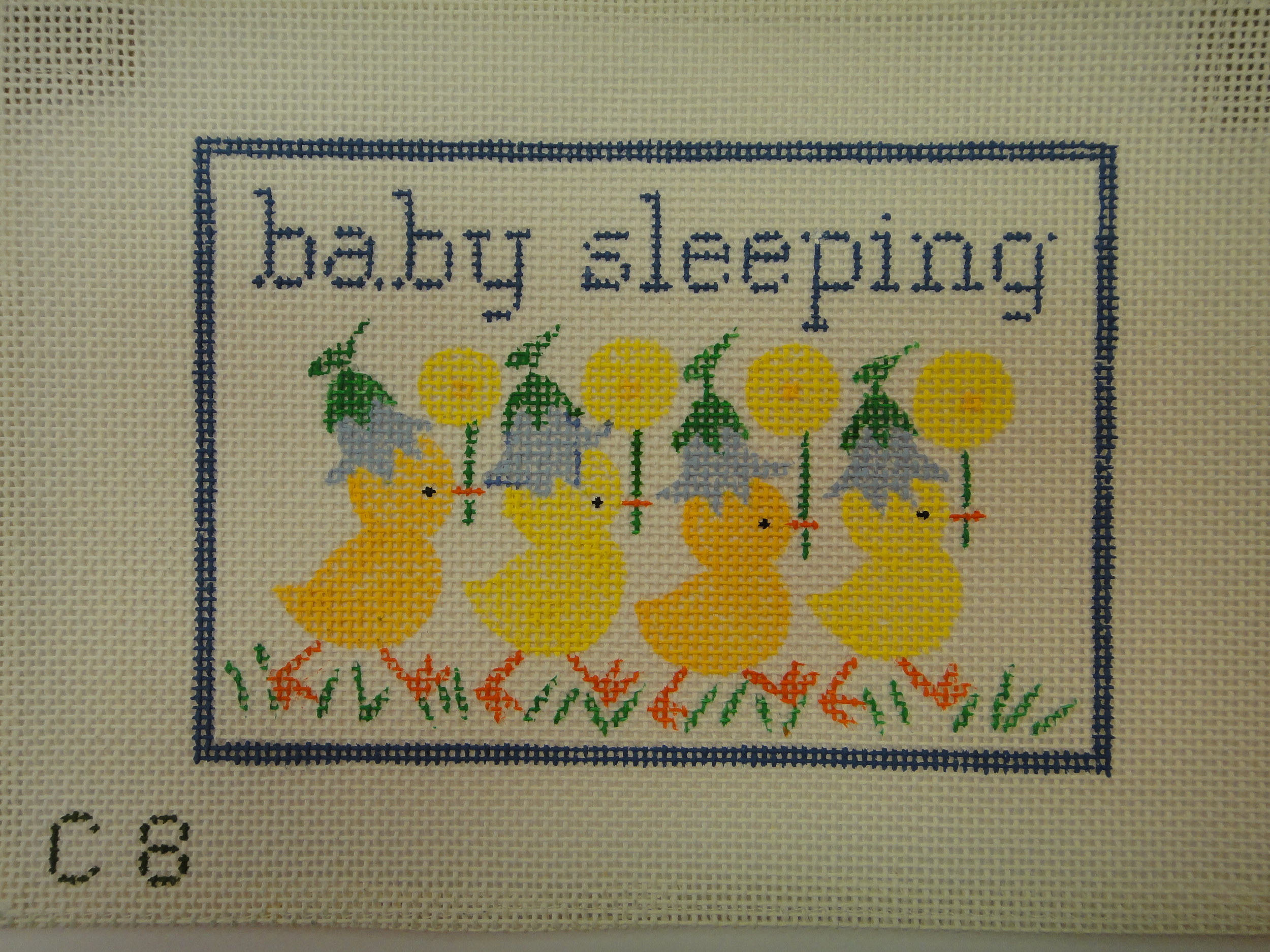S21A Baby Sleeping with Ducks, Blue (7x5)