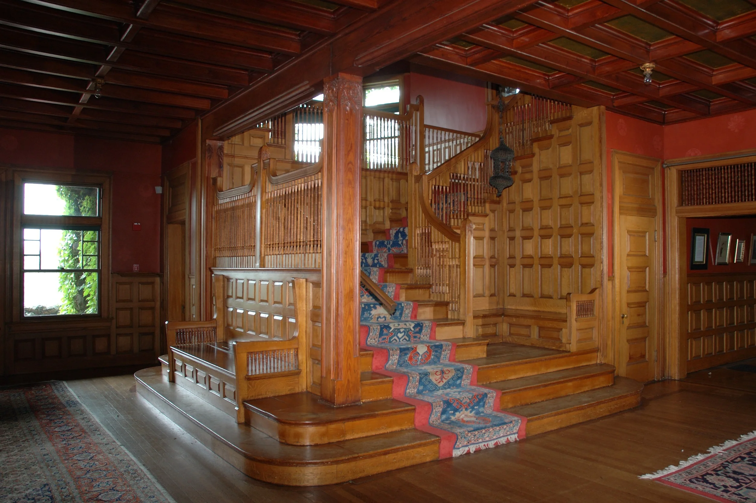 Staircase, Stonehurst, the Robert Treat Paine House in Waltham, MA, by H.H. Richardson. Photo by Thomas P. Lang.