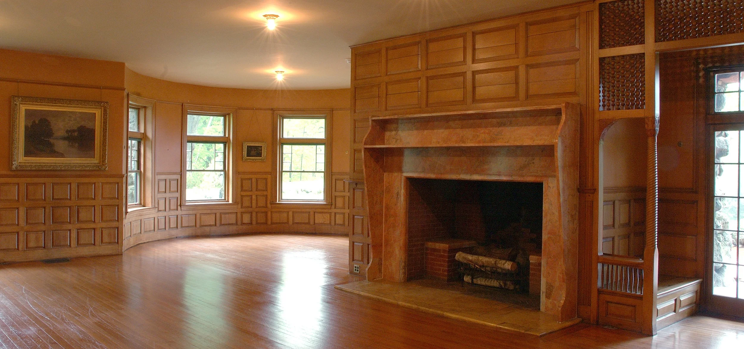 Summer Parlor looking southeast, Stonehurst, the Robert Treat Paine House in Waltham, MA, by H.H. Richardson. Photo by Thomas P. Lang.