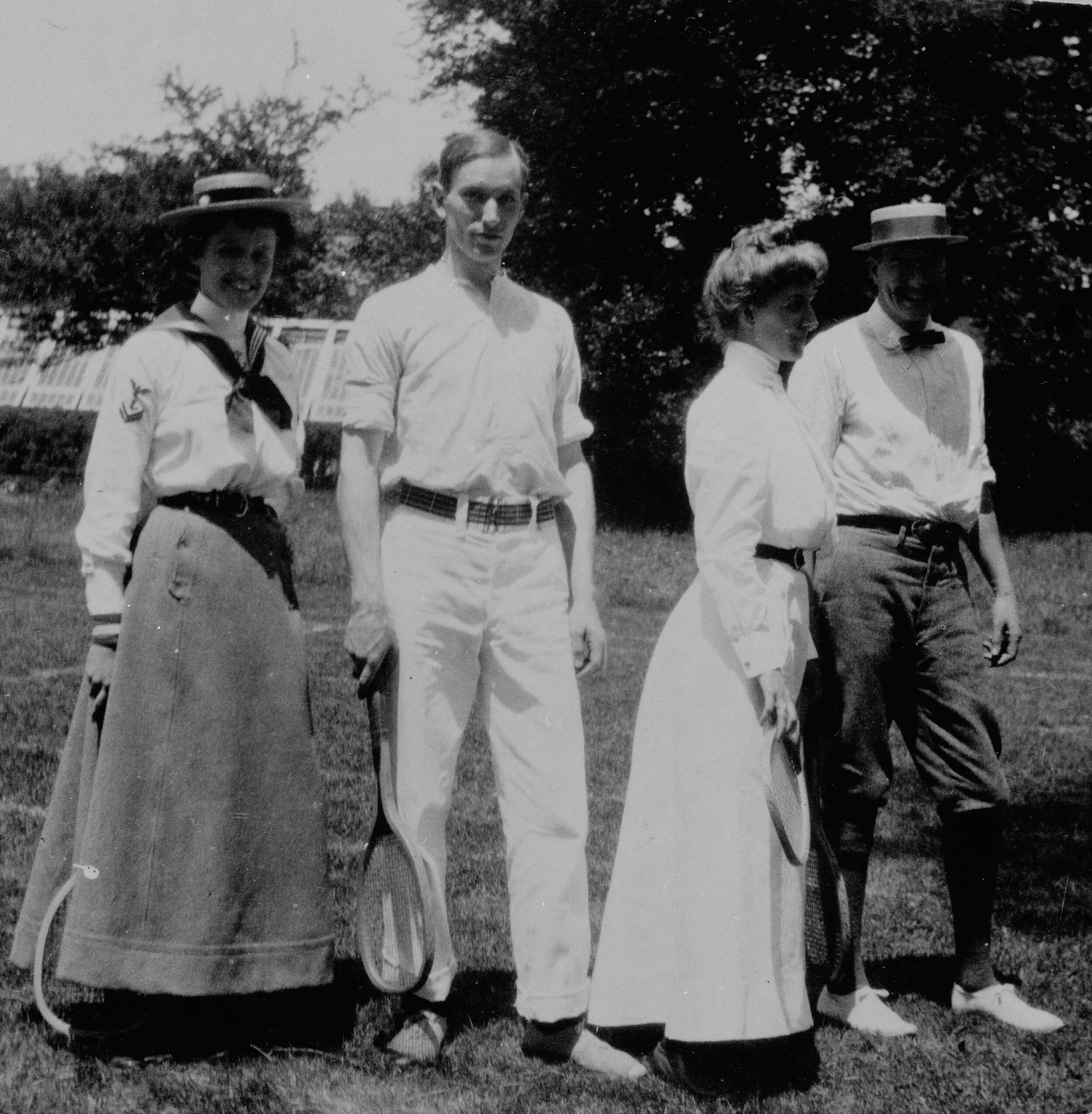 “We built a tennis court; grass, of course… Here the young folk of all three families played most every sunny day.”