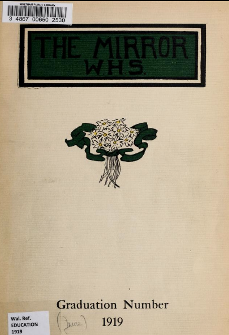 Some Waltham High School students showed their support for women's suffrage with yellow roses.