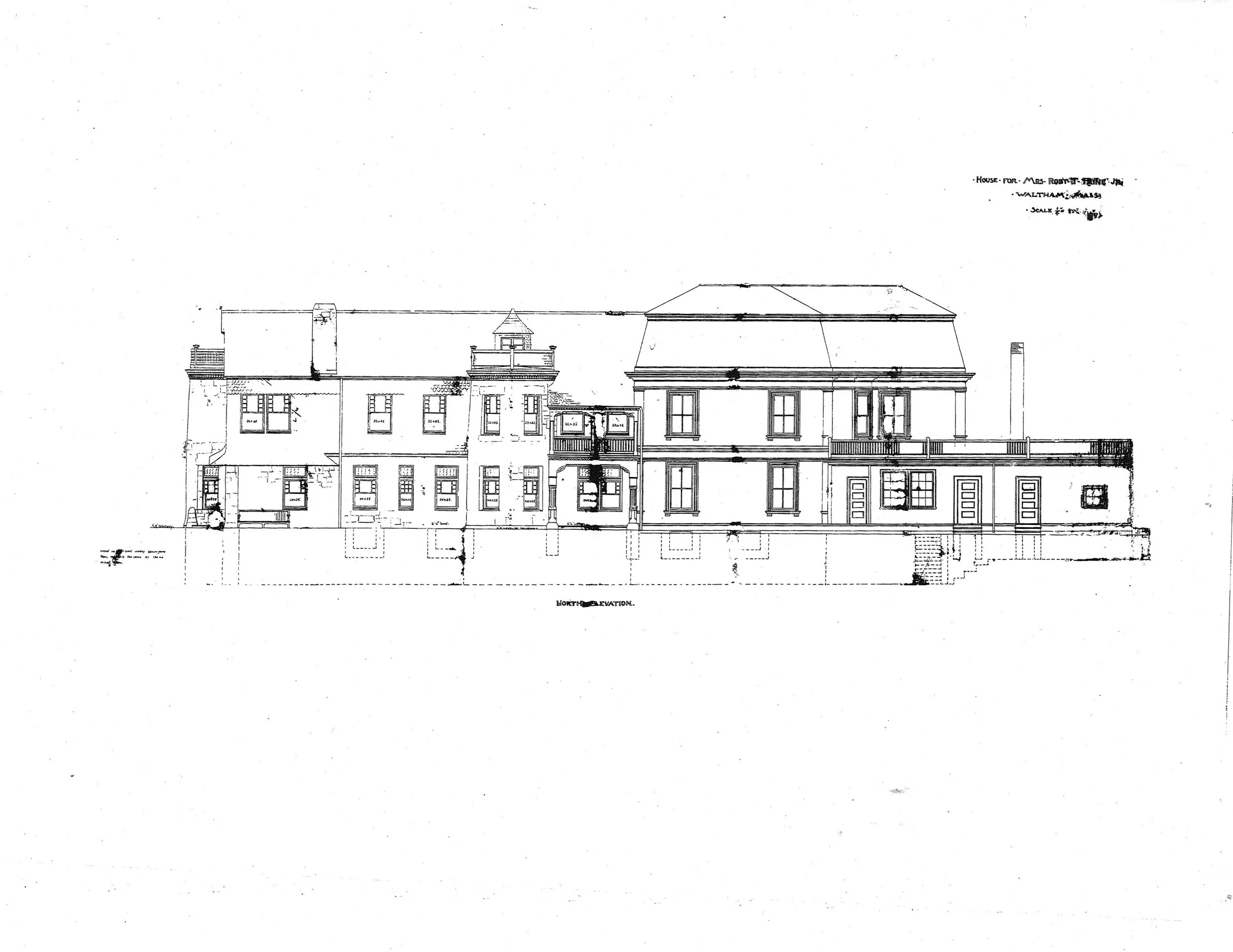 Stonehurst north elevation. HH Richardson