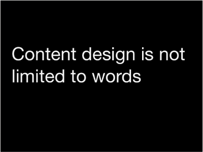 Content is not limited to words