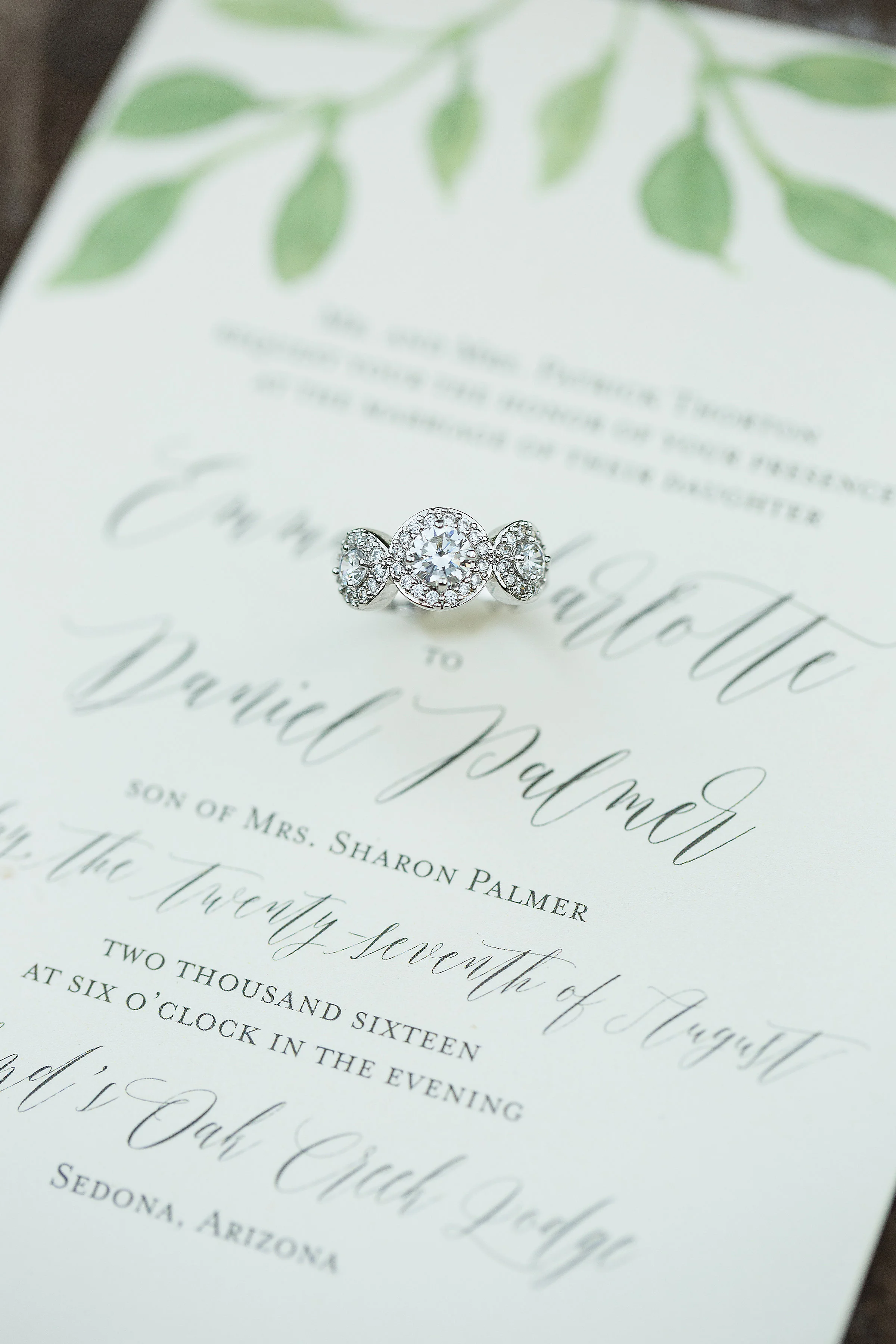 laurel wedding invitation