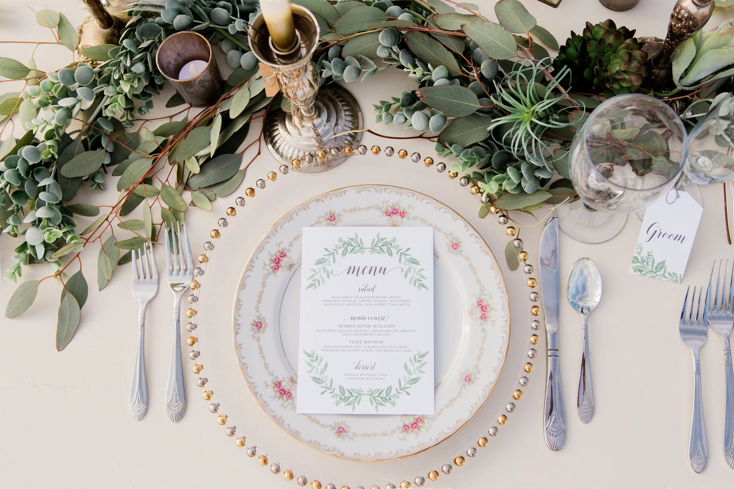 laurel wedding invitation, romantic wedding invitation