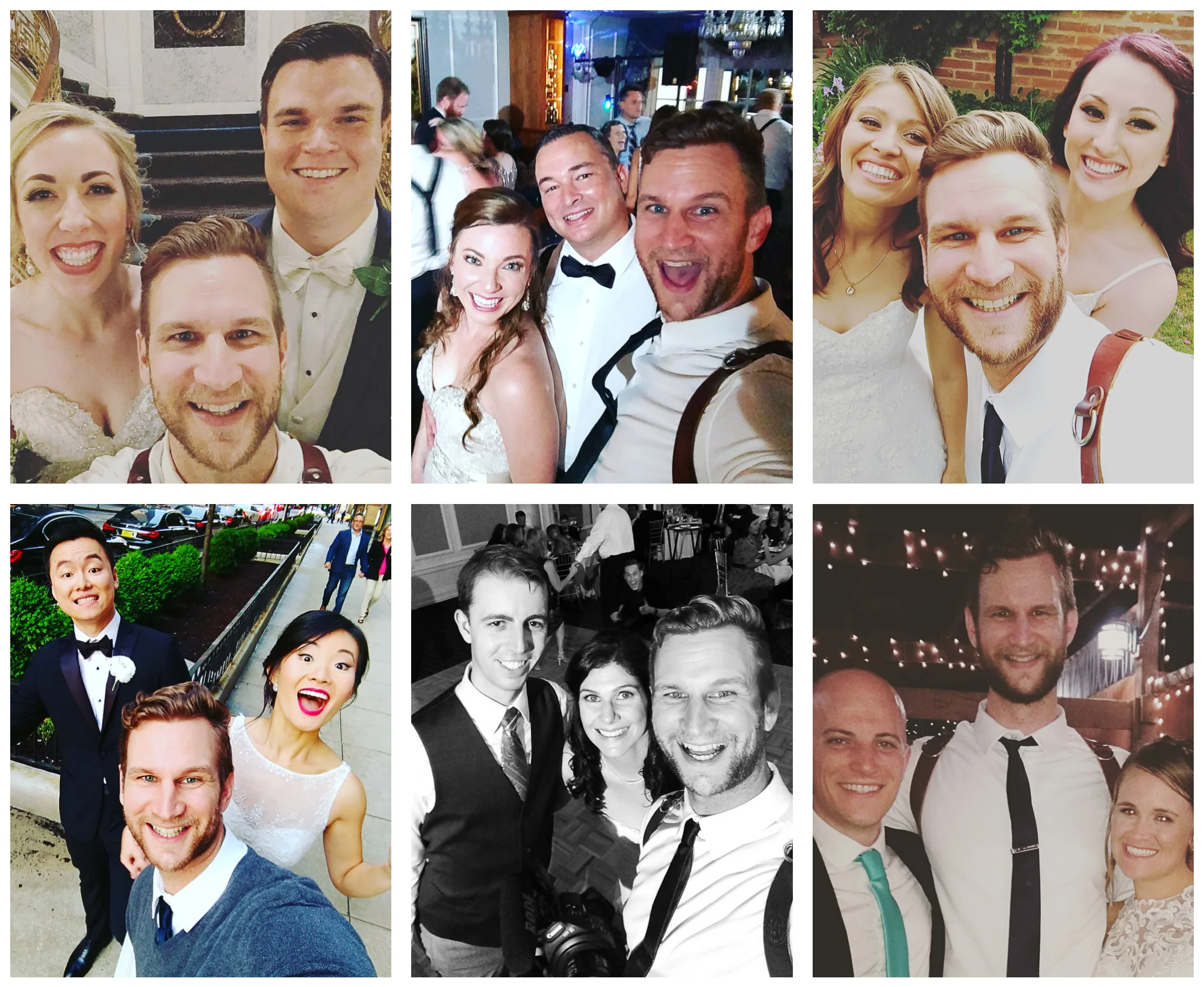 Wedding filmmaker selfies with couples!