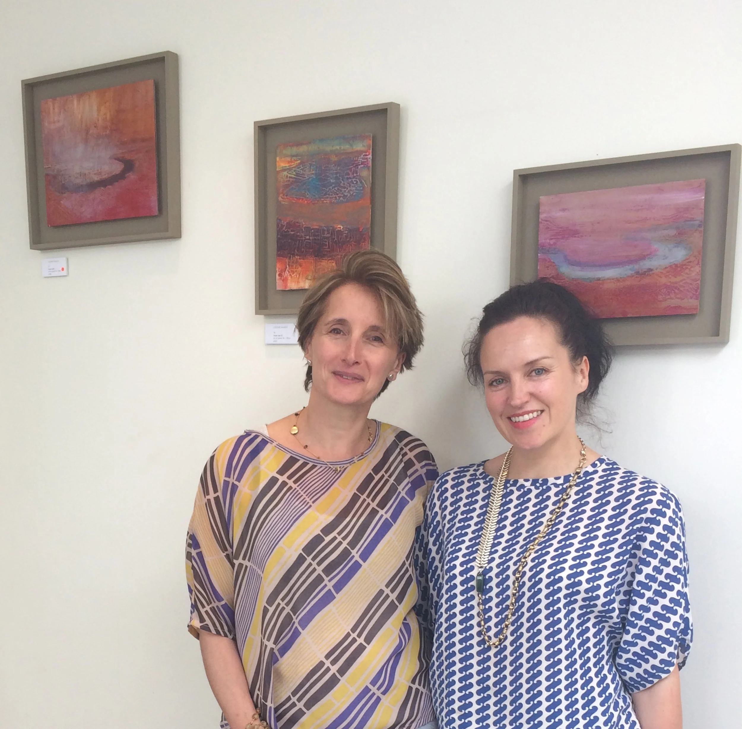 Artist Louise Hardy in her Ledra Lines Original Top + me in Wave neat top