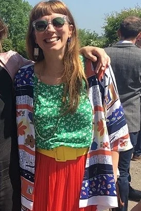 Lizzie in her Zig Sleeveless Top + Amalfi Kimono