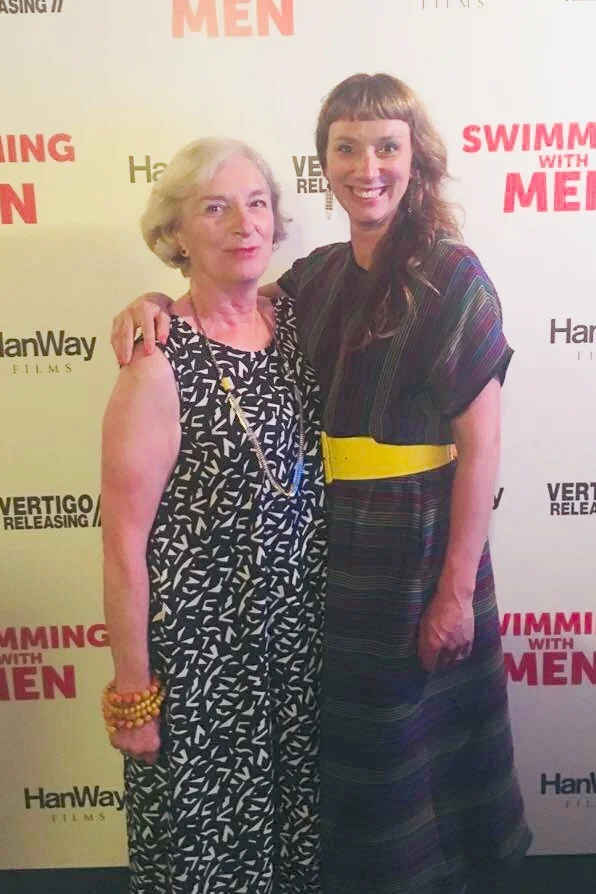 Jayne in her Cut Outs Maxi Dress + Lizzie in her Spectrum Neat Top + Skirt