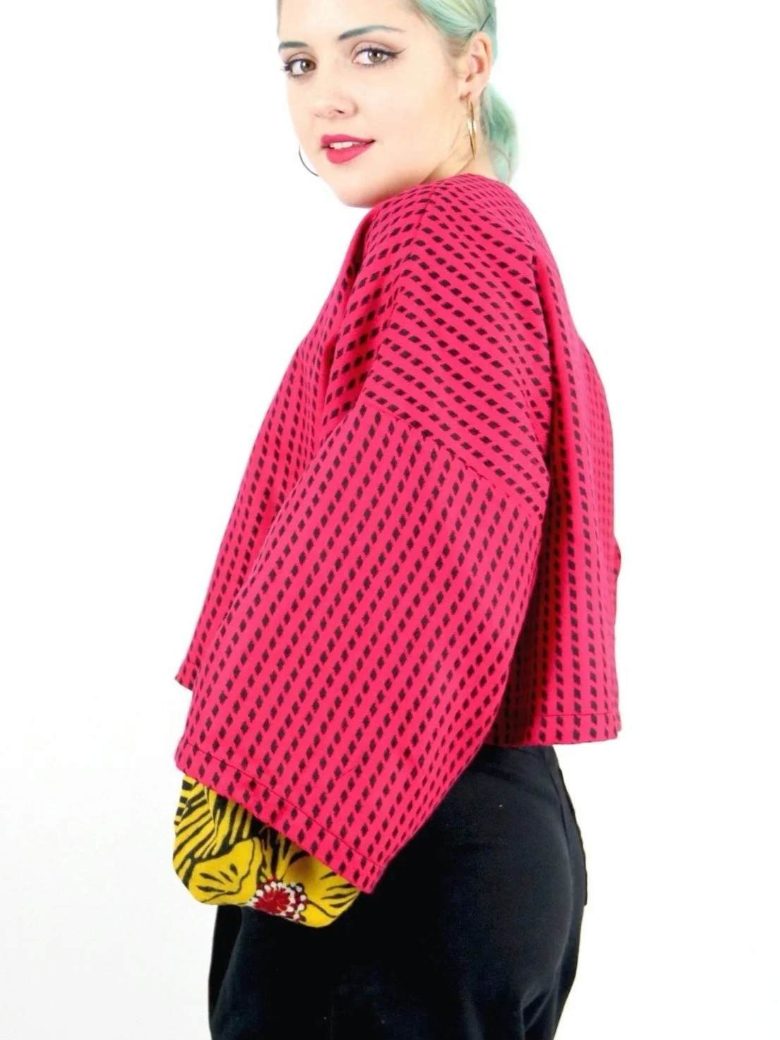 Red Dash Cropped Jacket