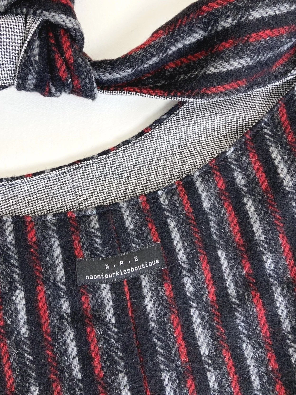 handmade reversible striped bag