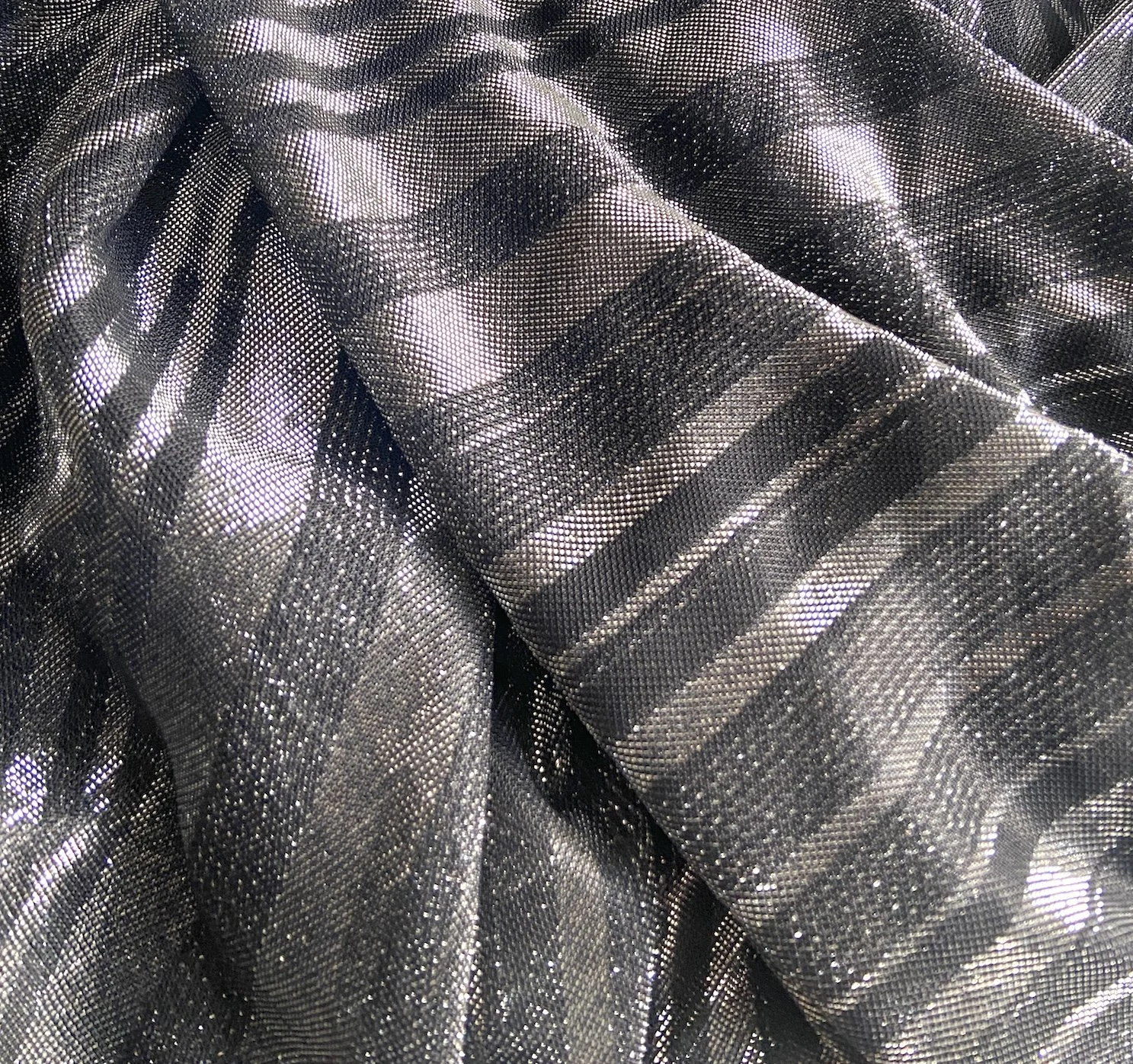 Silver Striped Lurex