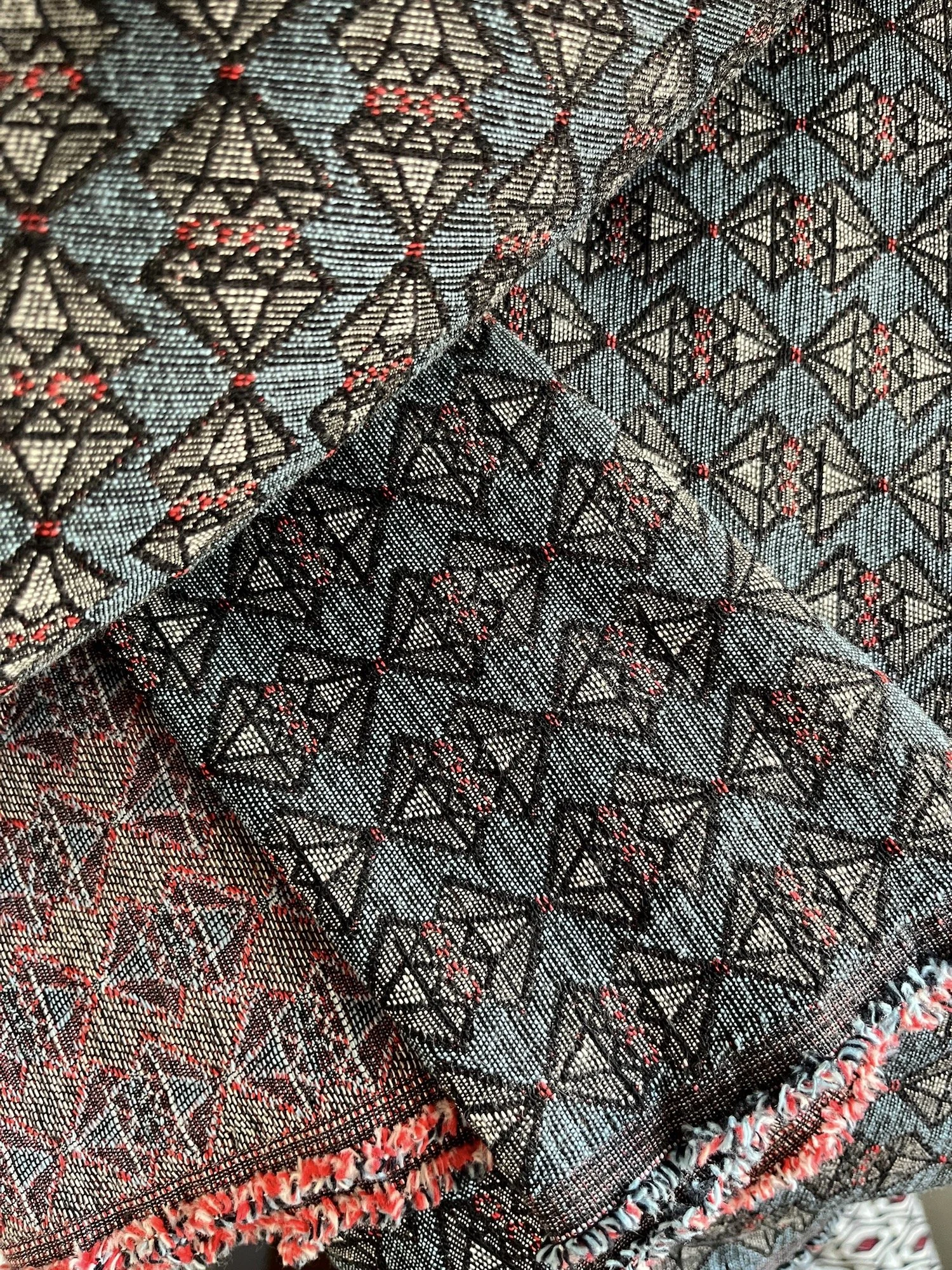 vintage geometric fabric