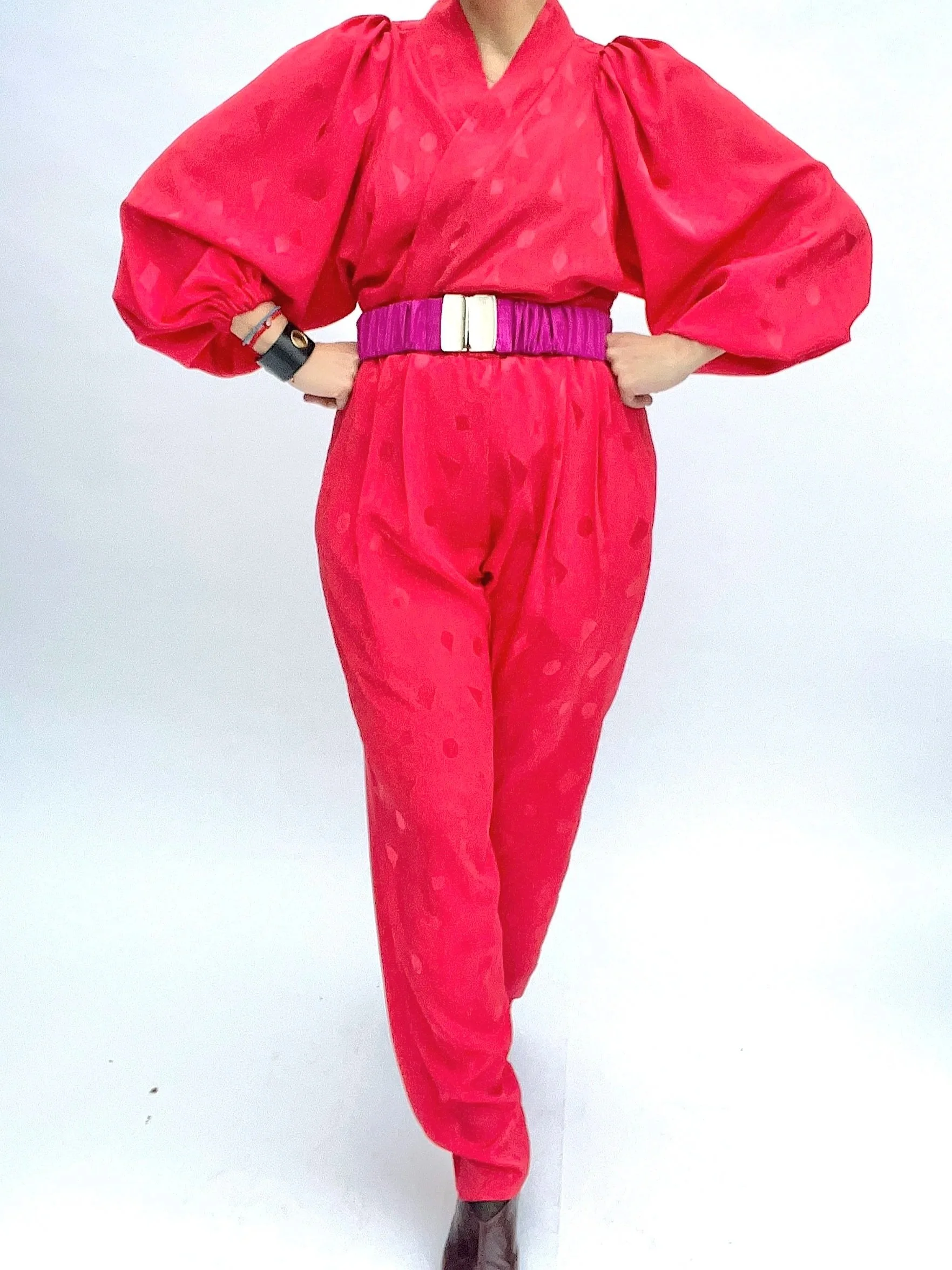 dressy red trouser co-ord set