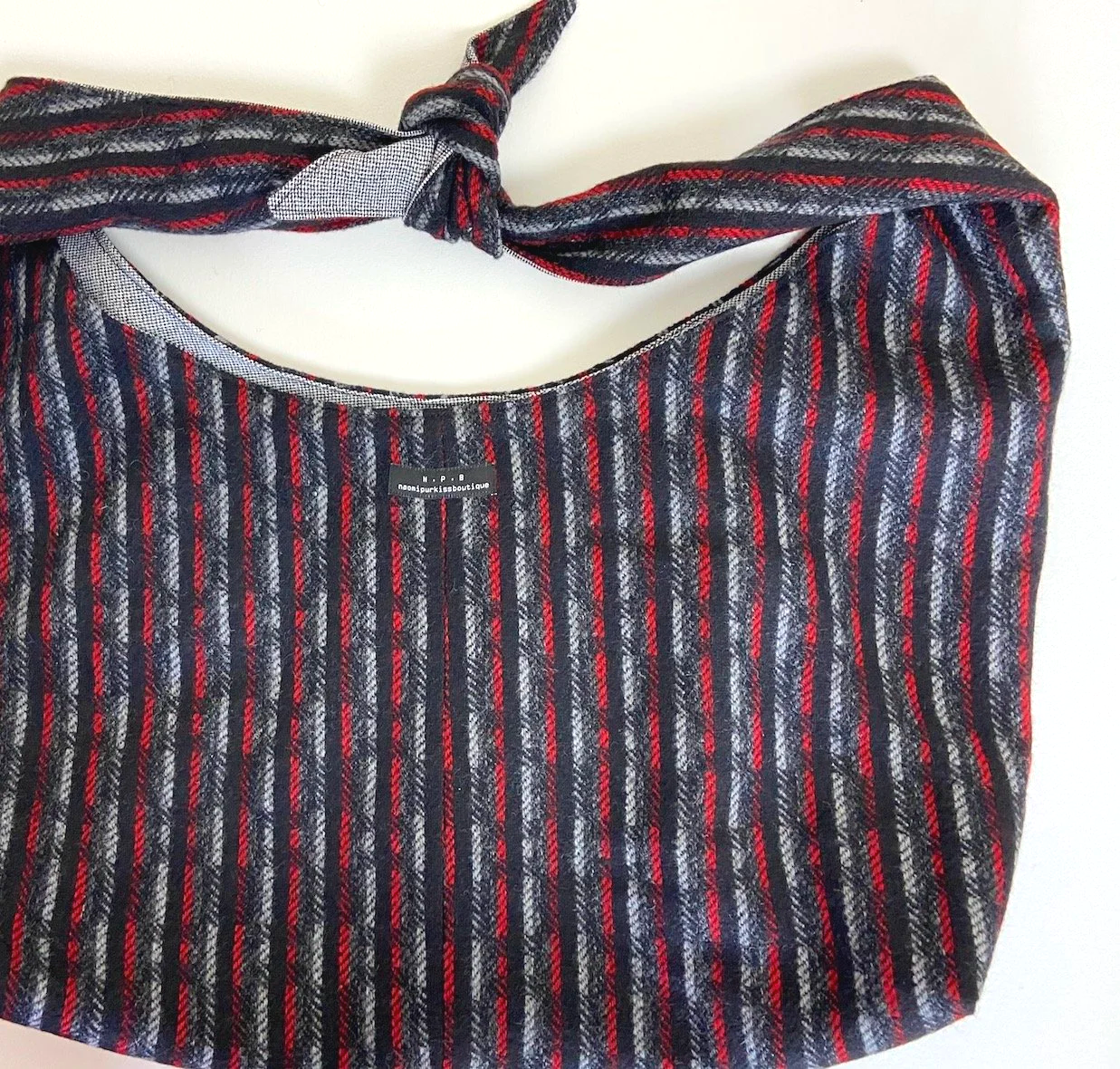 handmade reversible striped bag