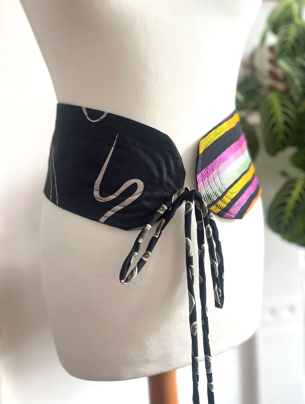 NPB patchwork Obi Belt