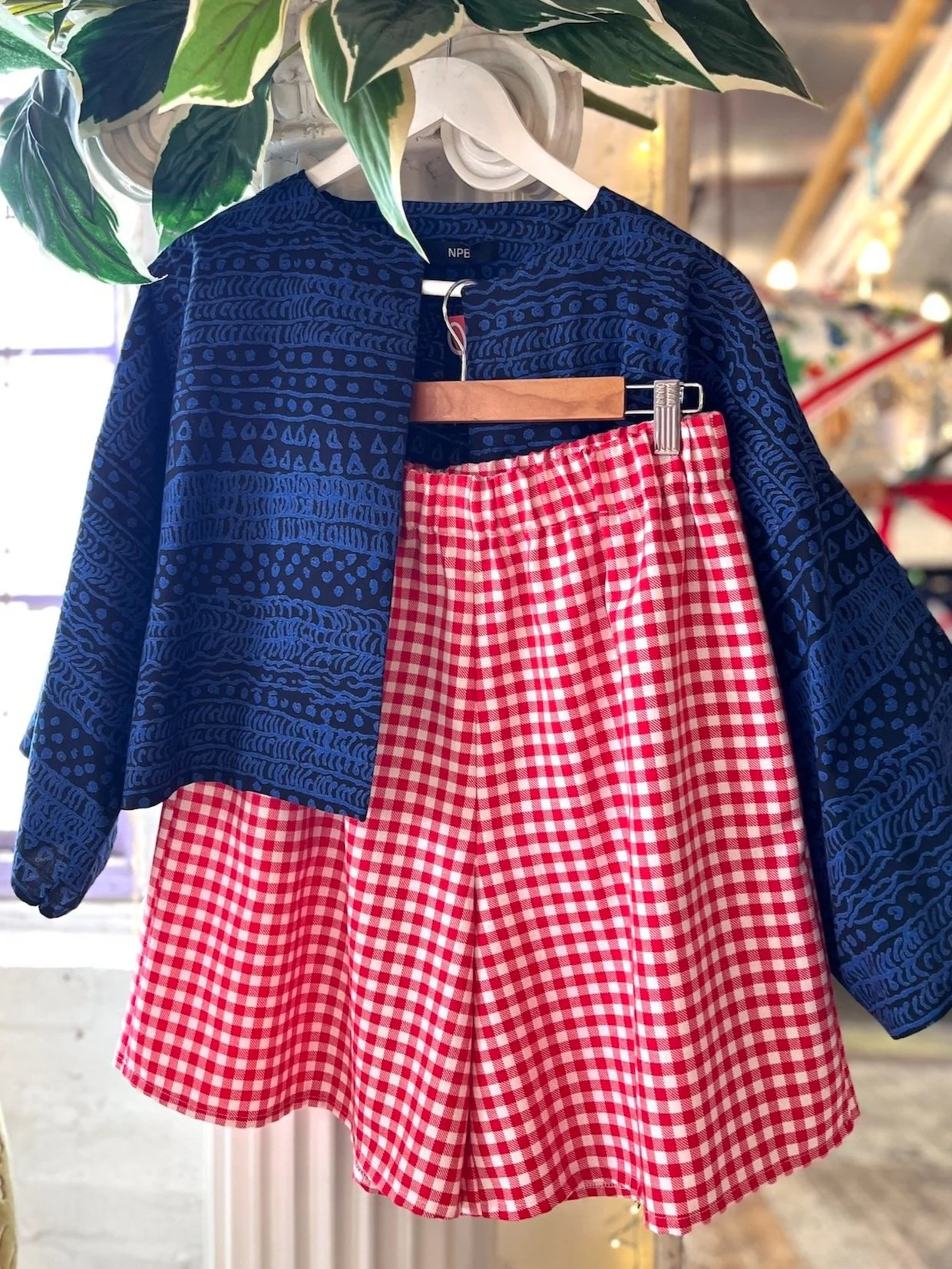 HANDMADE RED GINGHAM SHORTS