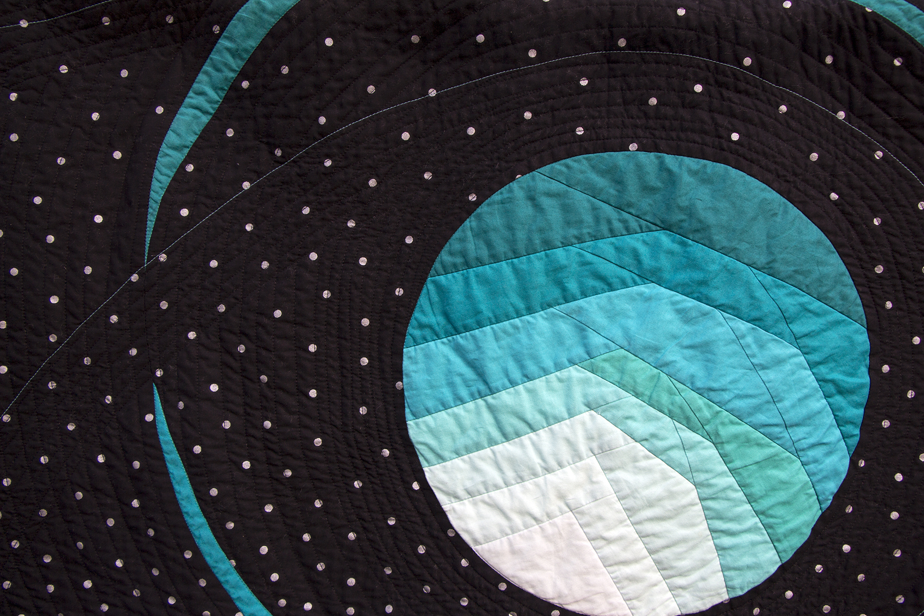 Detail Shot of November Nights Featured at Quiltcon 2016