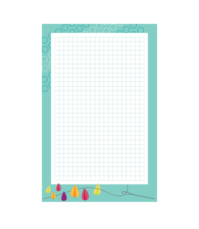 Rainbow Drops Notepad for Quilting