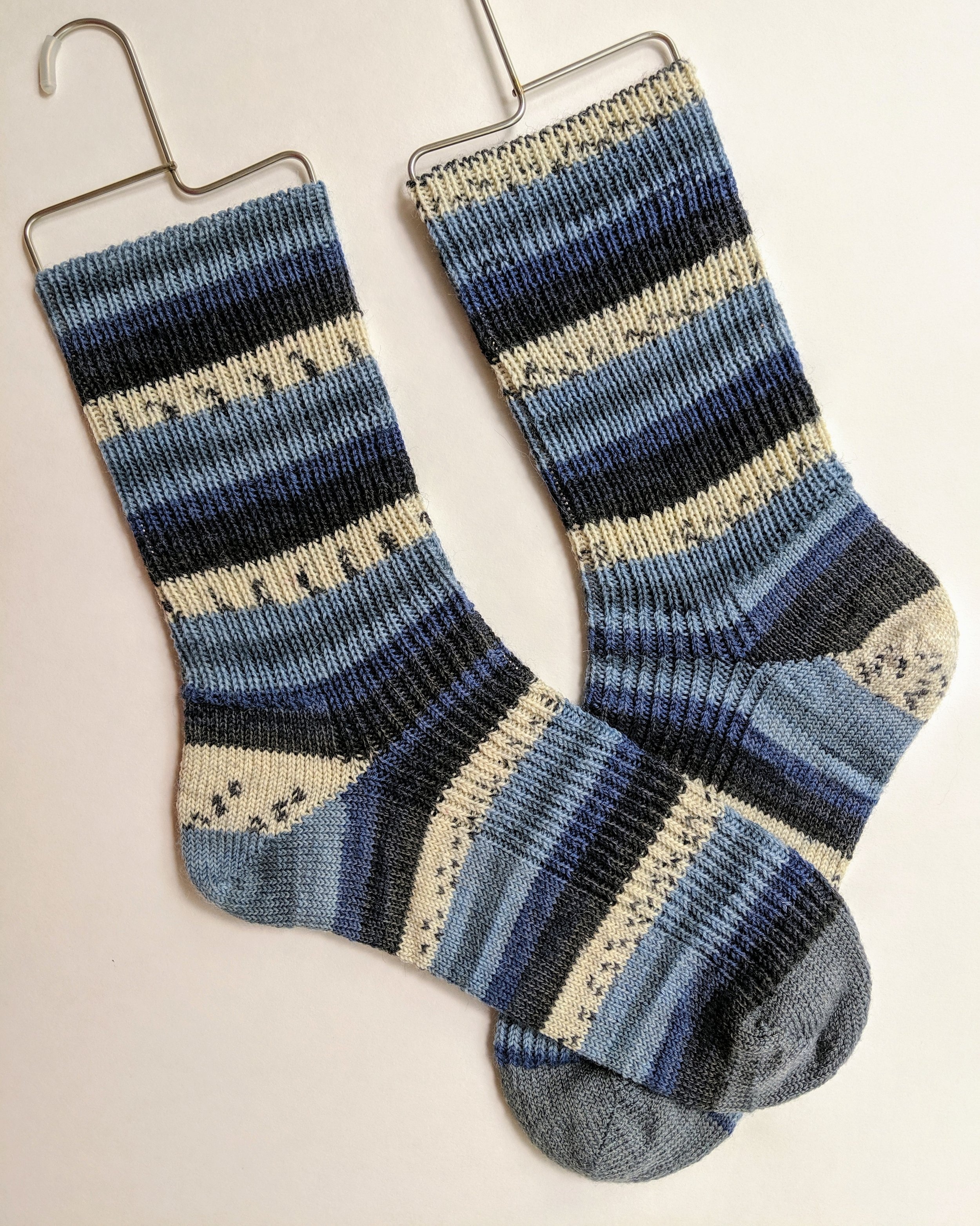 Men's ribbed socks; wool and nylon