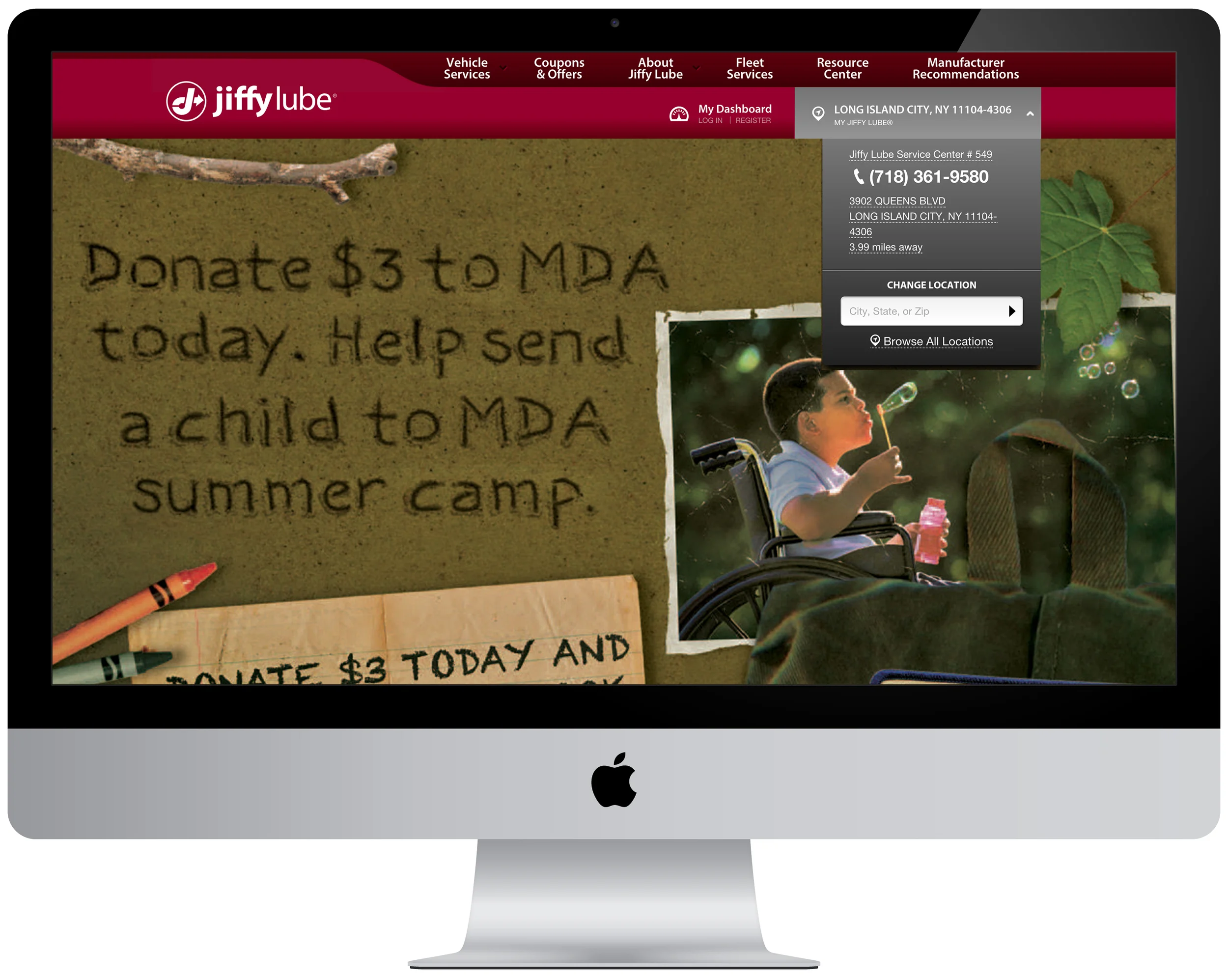 JIFFY LUBE MDA CAMPAIGN