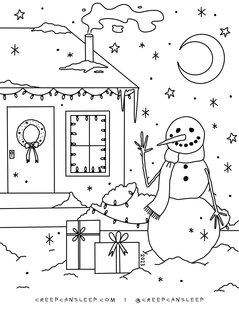 free! holiday coloring page - 2023 — creep can sleep free-holiday-coloring-page-2023-creep-can-sleep