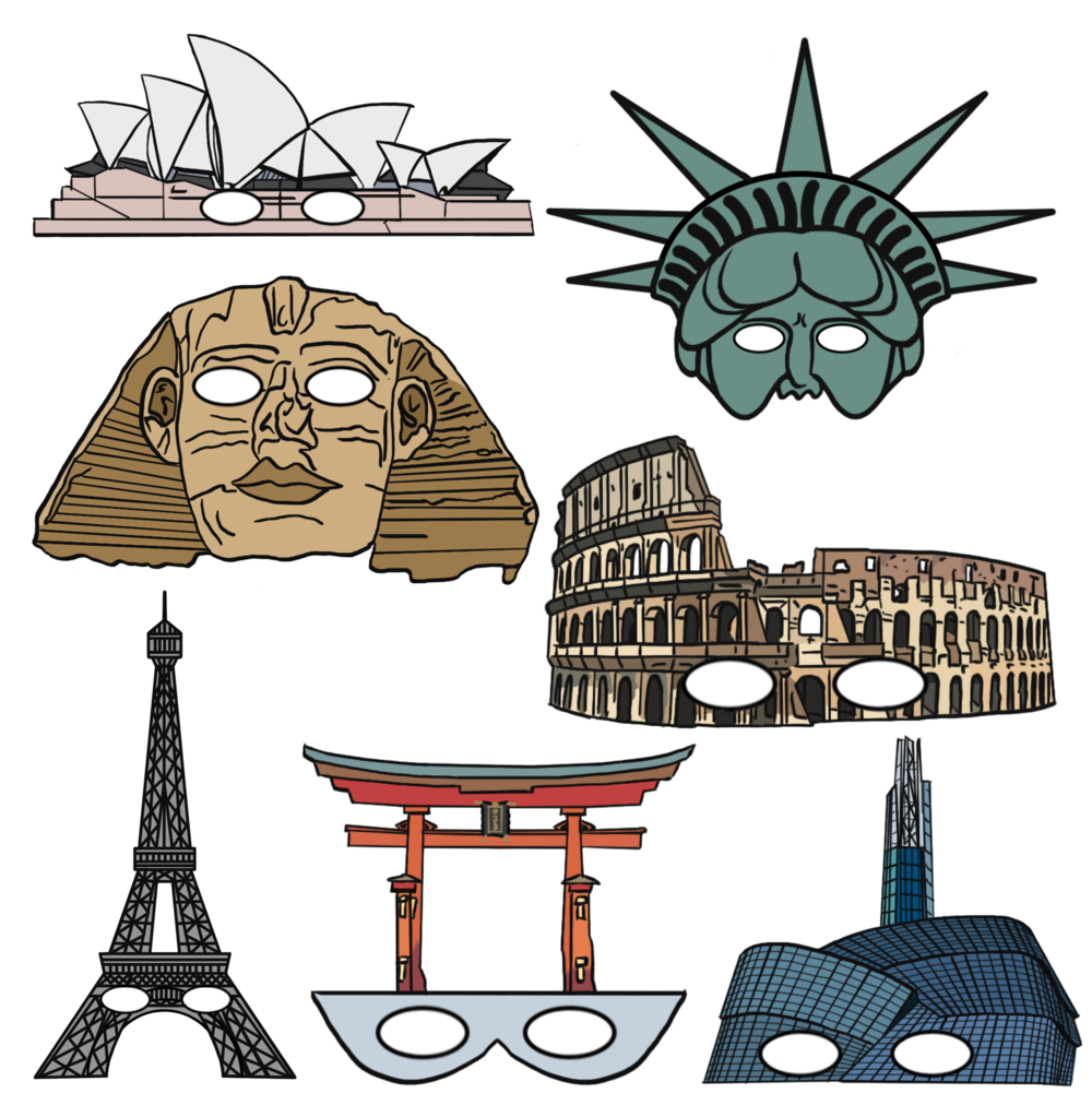Around the World Masks