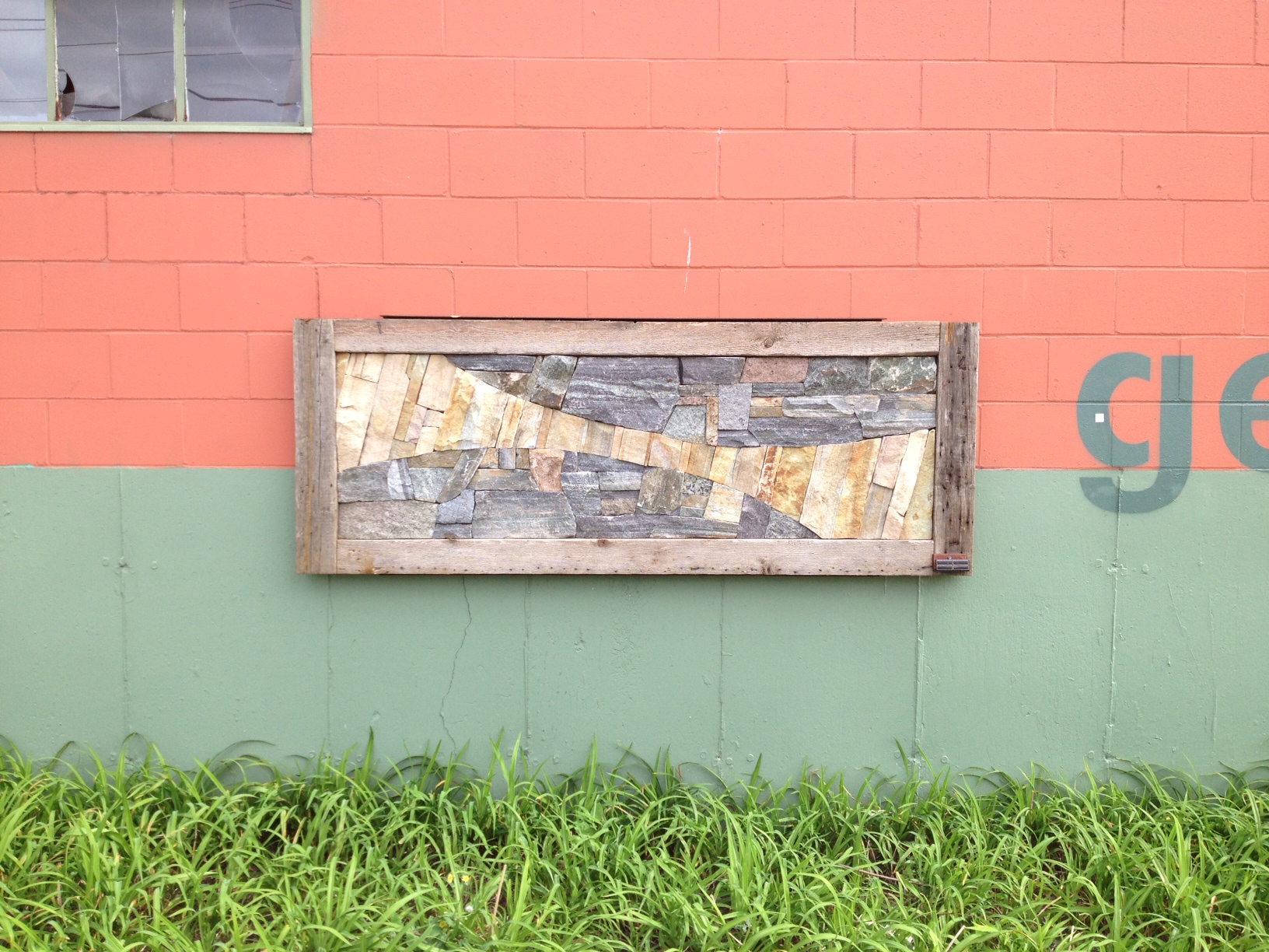 'Palatial' 72"x30" Stone + Wood