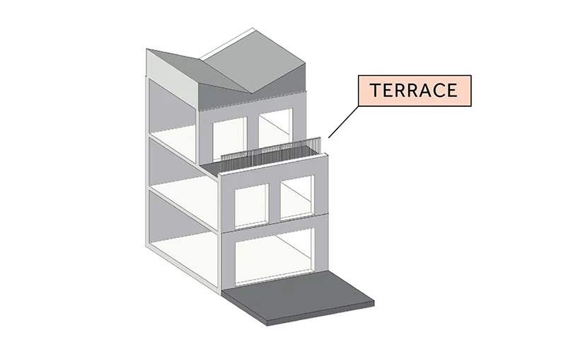 Standard home with a terrace