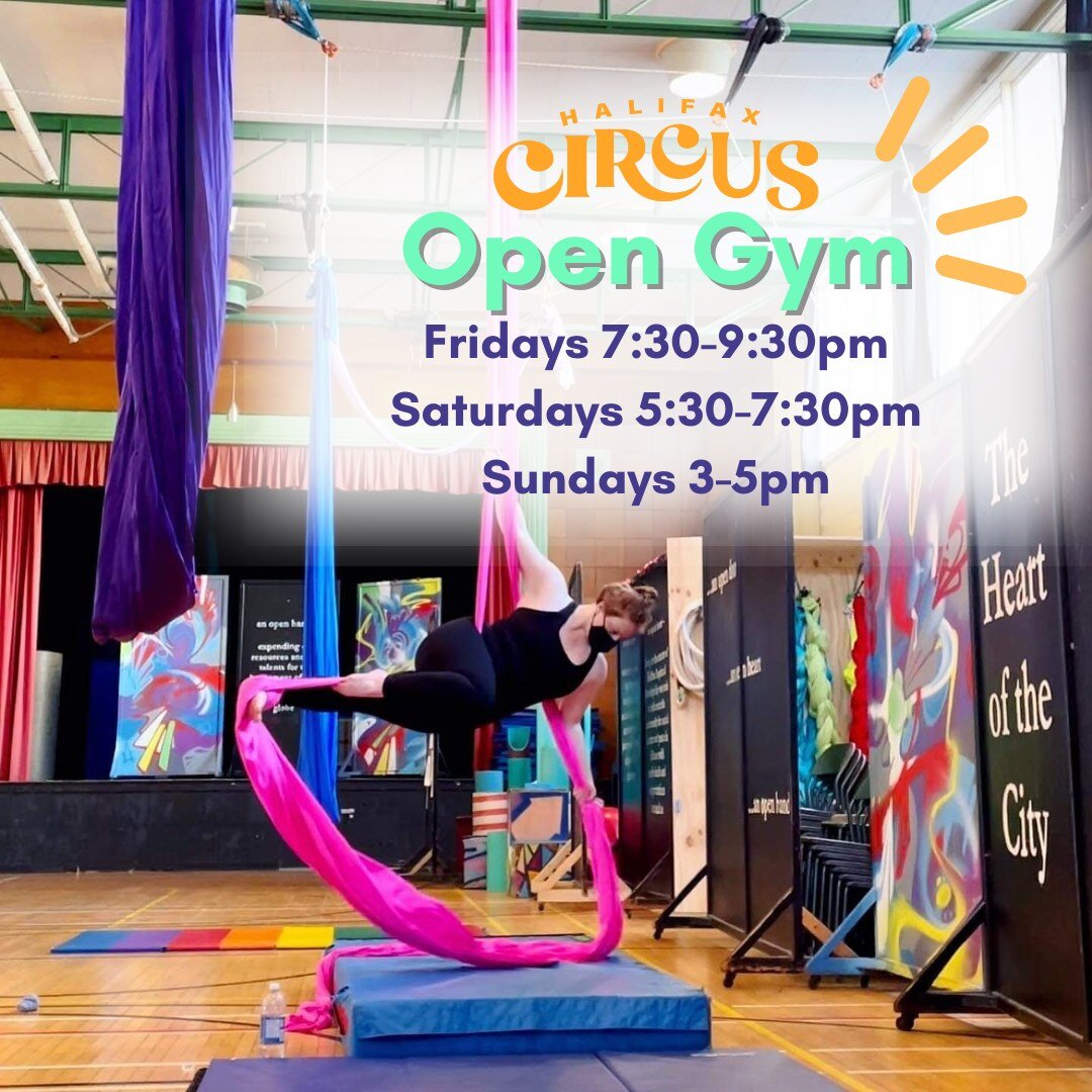 🎪Open Gym 🎪 is now available 3 days per week at Halifax Circus !
Open Gym is a time for students, professionals, and community members to use the gym to train and practice their skills. Open gym is ONLY for practicing skills that you have learned p