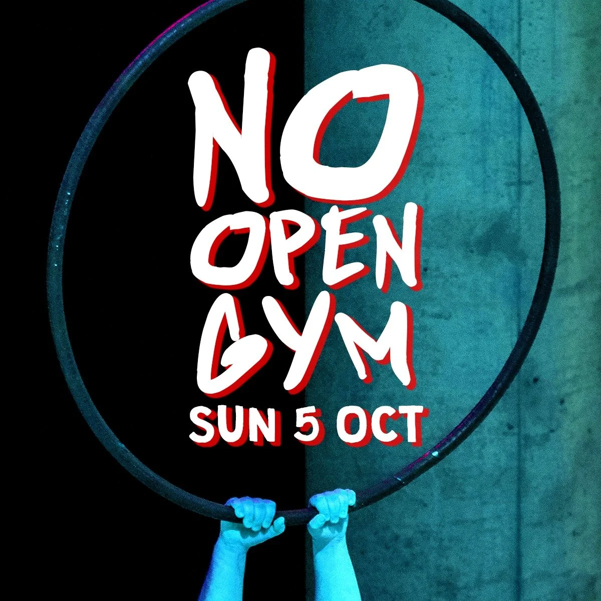 🔴Open Gym is cancelled this Sunday, October 5th!🔴

We apologise for any inconvenience - Open Gym will resume next Sunday, October 12th from 3 - 5 PM!

Don't forget we also have Open Gym on Fridays! 7:30 - 9:30 PM.

Check out our website (link in bi