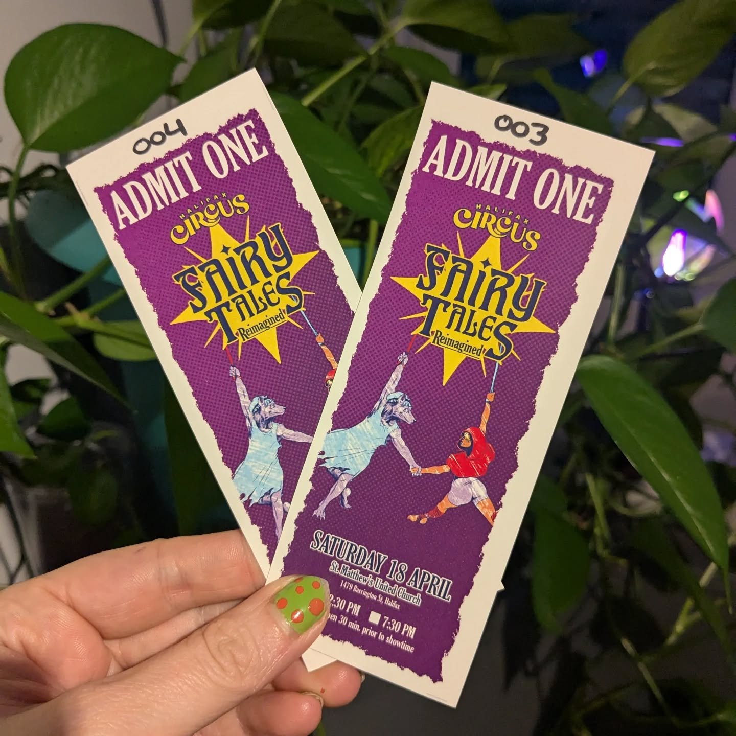 ✨Tickets are in! ✨

🌿General Admission: $20

🌿Priority Seating: $40

🌿Limited Pay-What-You-Can Tickets Available

🌿To purchase, email info@halifaxcircus.com

(If you've already sent a ticket request - hold tight - we'll be getting to everyone thi