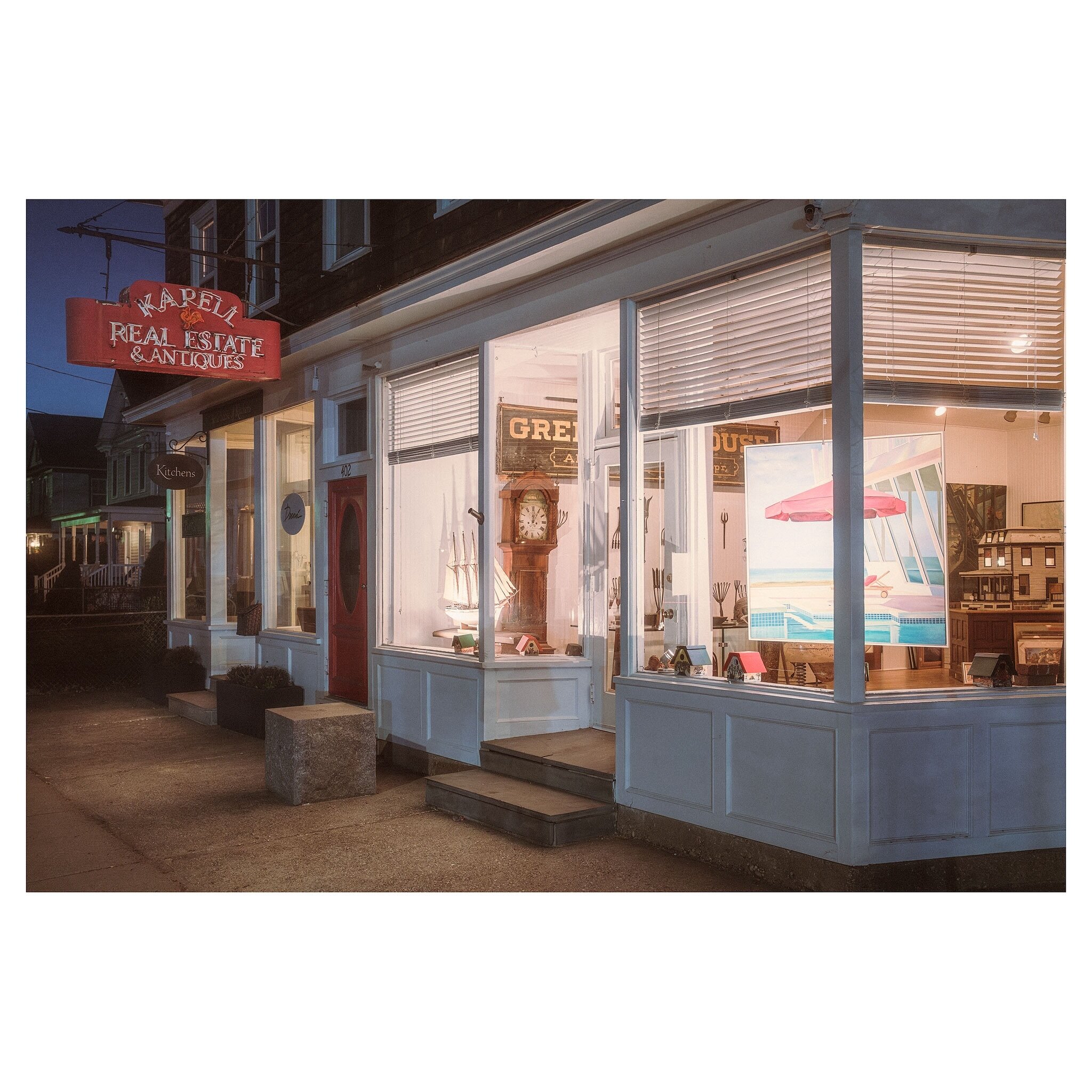 Greenport Nights 

Several locations around town take on a unique charm during twilight. When someone goes the extra mile to ensure their storefront looks this captivating, I feel compelled to document it. Although I heard the neon sign wasn't functi