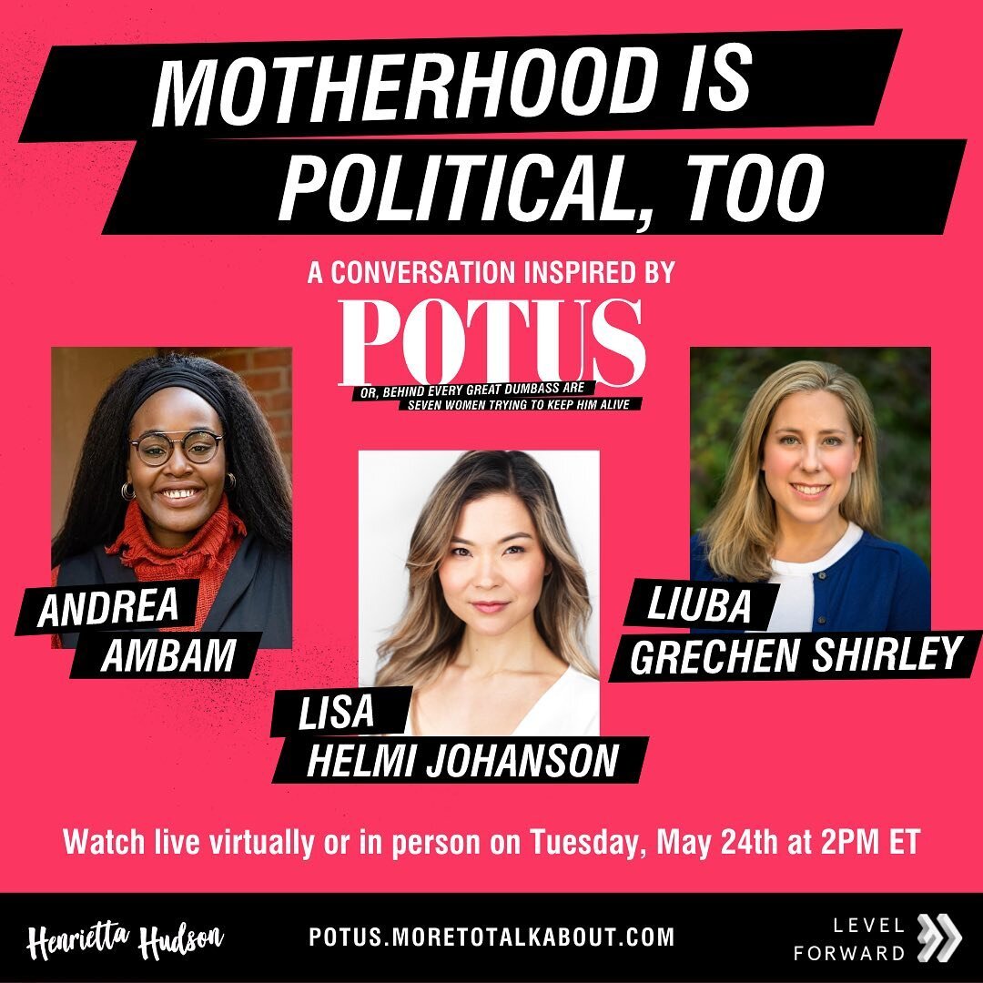 Slide 1: Thrilled to join @levelforward and rep @potusbway tomorrow to talk about why we need more women, and even more specifically, *mothers*, in positions of leadership.

Slide 2: the why behind my everything.

#leadlikeamother
#womenintheater
#le