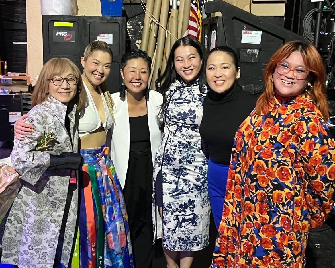 Literally the most epic pic to close out this year&rsquo;s AANHPI heritage month - the #AsianExcellence of WOMEN in @potusbway from opening night. Lighting designer Sonoyo Nichikawa @scm178, myself, costume designer Linda Cho, PA Kai Liebenstein @kai