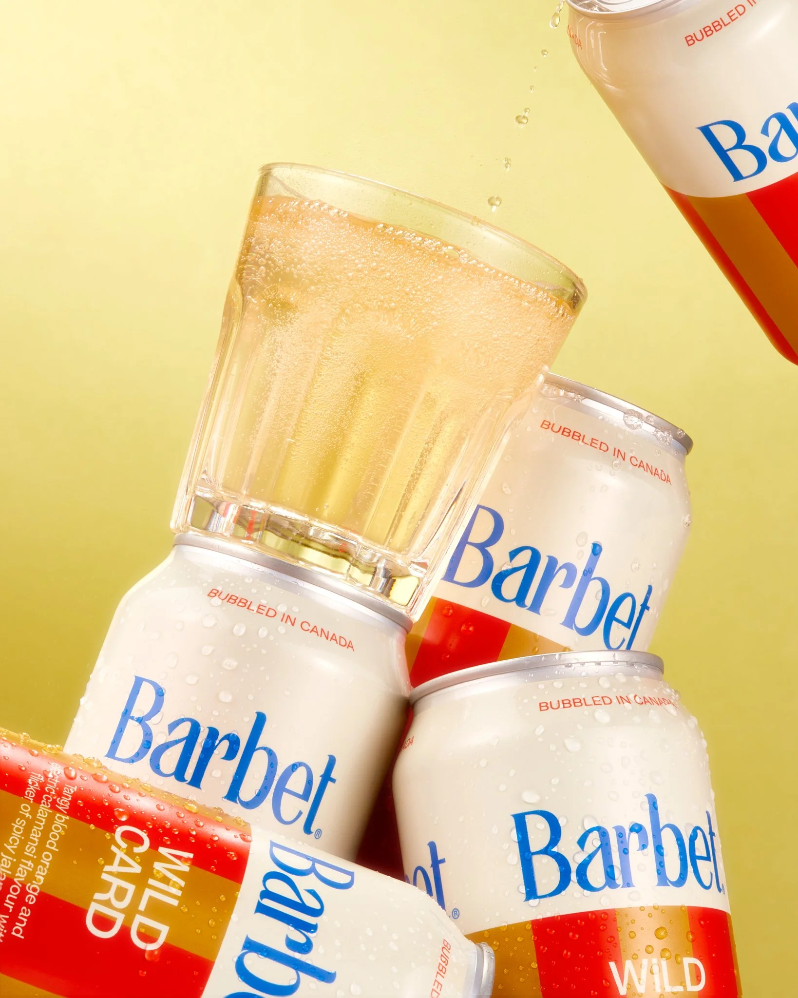 Wild Card sparkling water barbet cans photographed by toronto food and drink photographer Christie Vuong