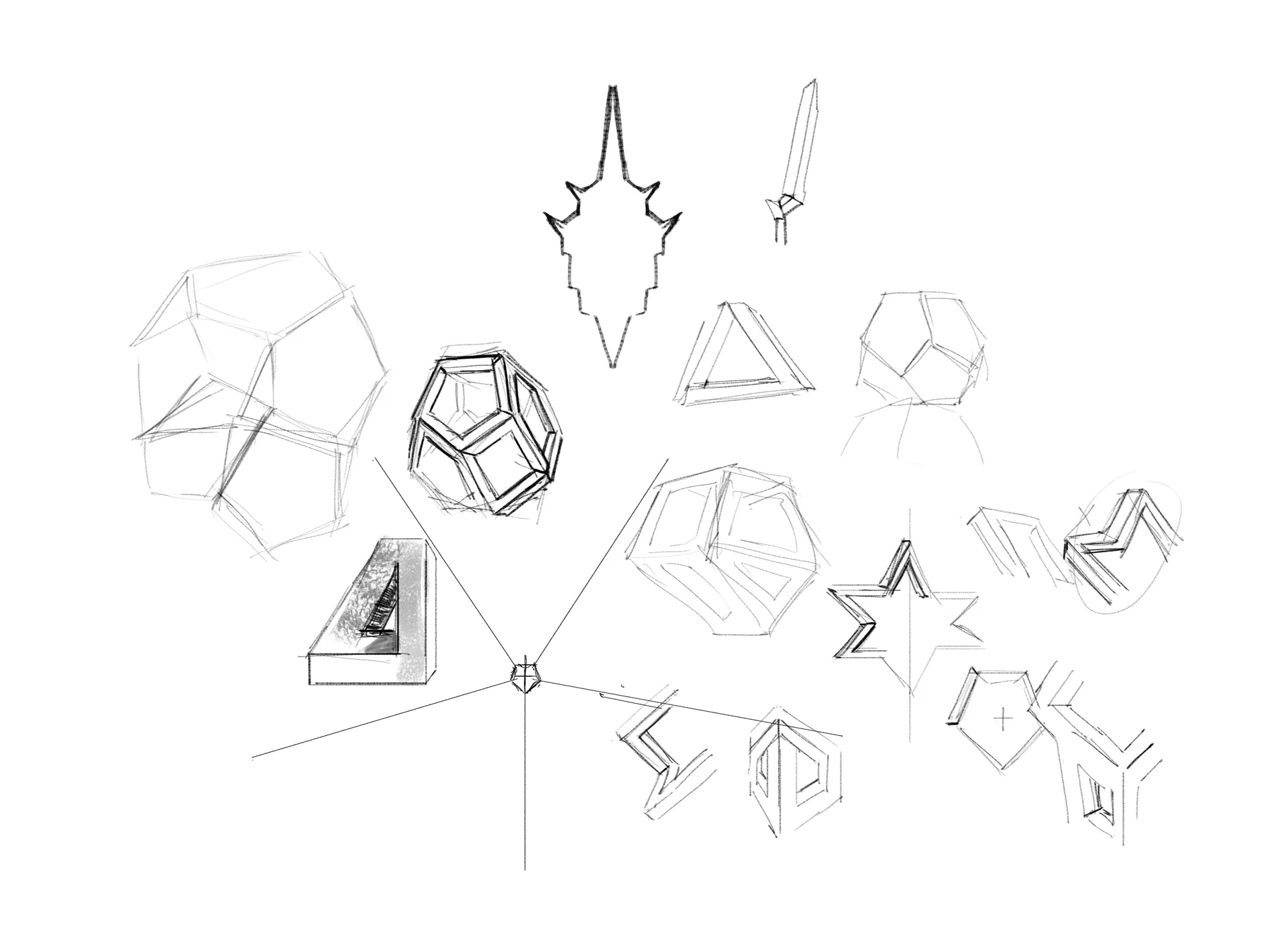 This is how a lot of my sketches start. Either in paper or digital. Scribbles. Scribbles everywhere!